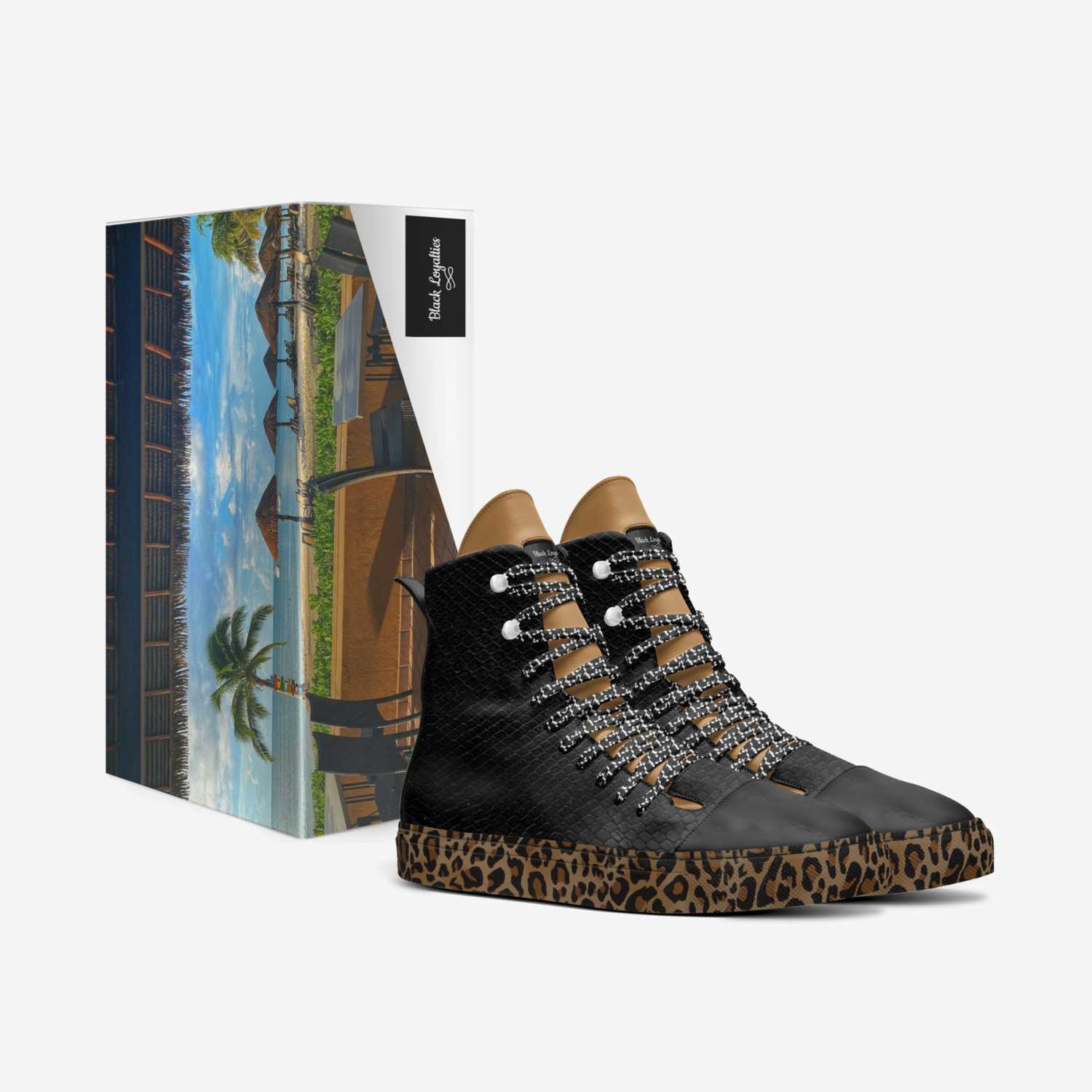 Black Loyalties  custom made in Italy shoes by Vanessa Jackson | Box view
