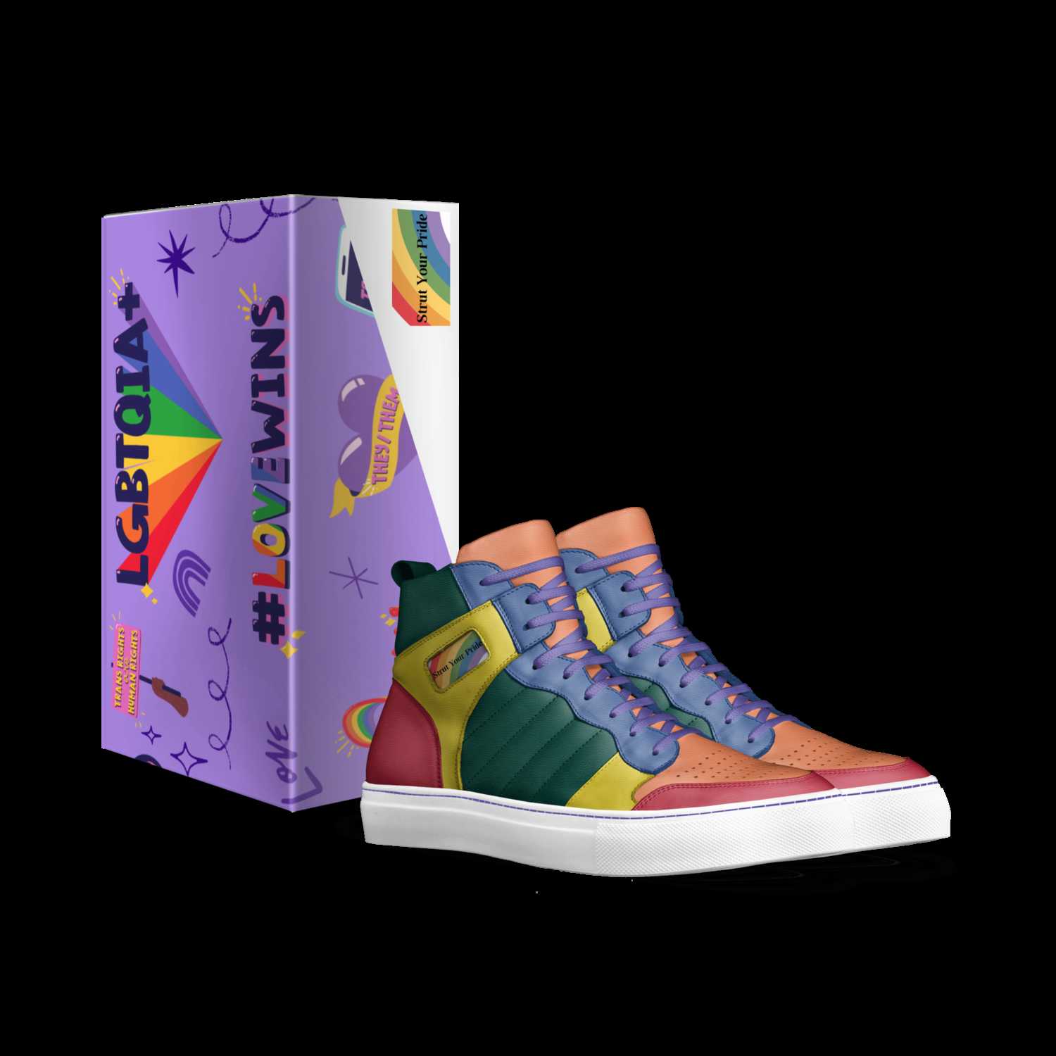 Custom pride shoes clearance