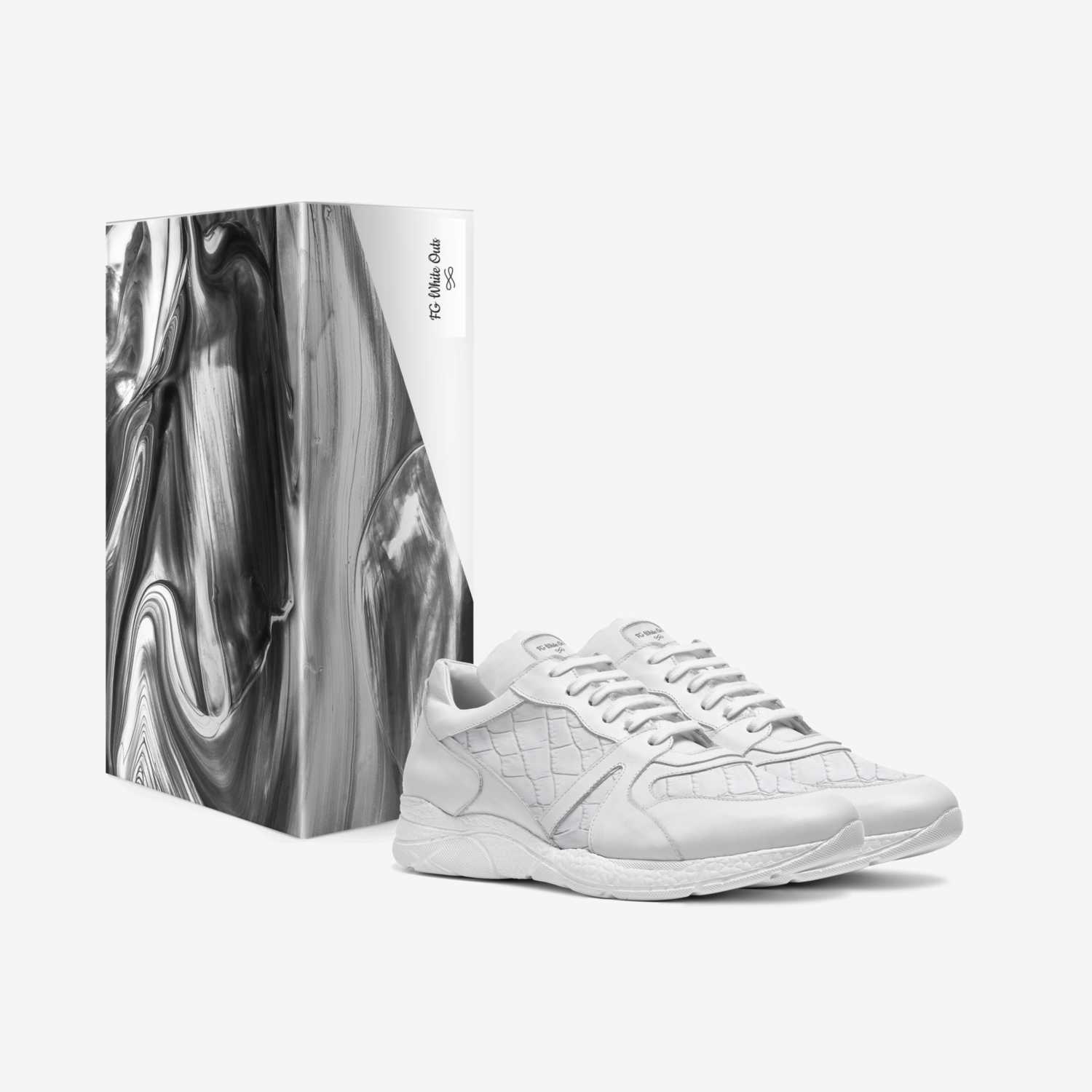 FG White Outs  custom made in Italy shoes by Jojuan Carroll | Box view