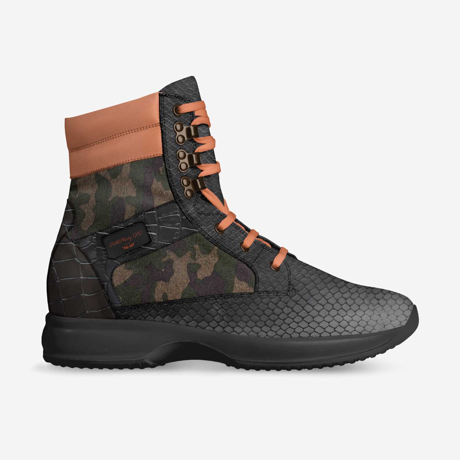 HillShady 912 custom made in Italy shoes by DeAundre Perry | Side view