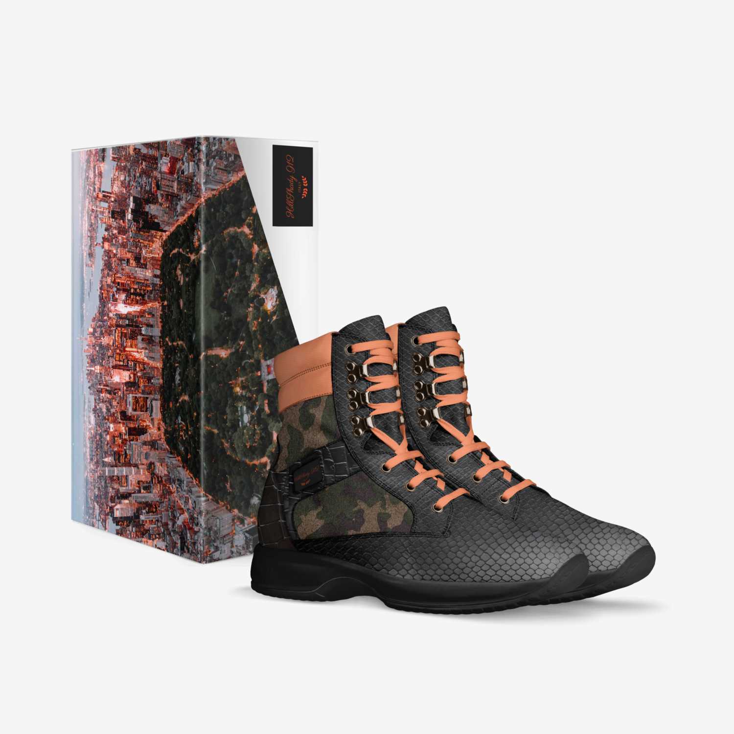 HillShady 912 custom made in Italy shoes by DeAundre Perry | Box view
