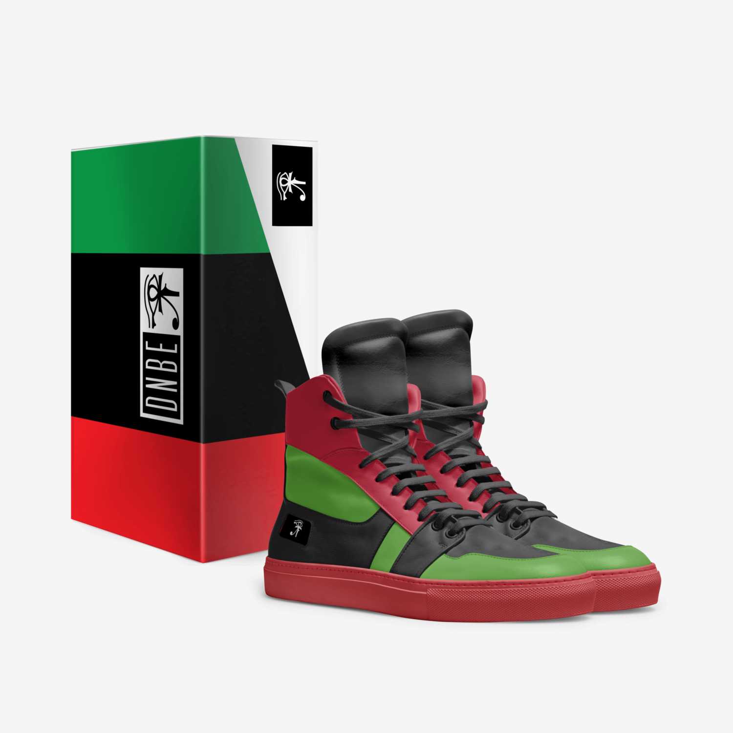 Omowale RBG custom made in Italy shoes by Dnbe Apparel | Box view