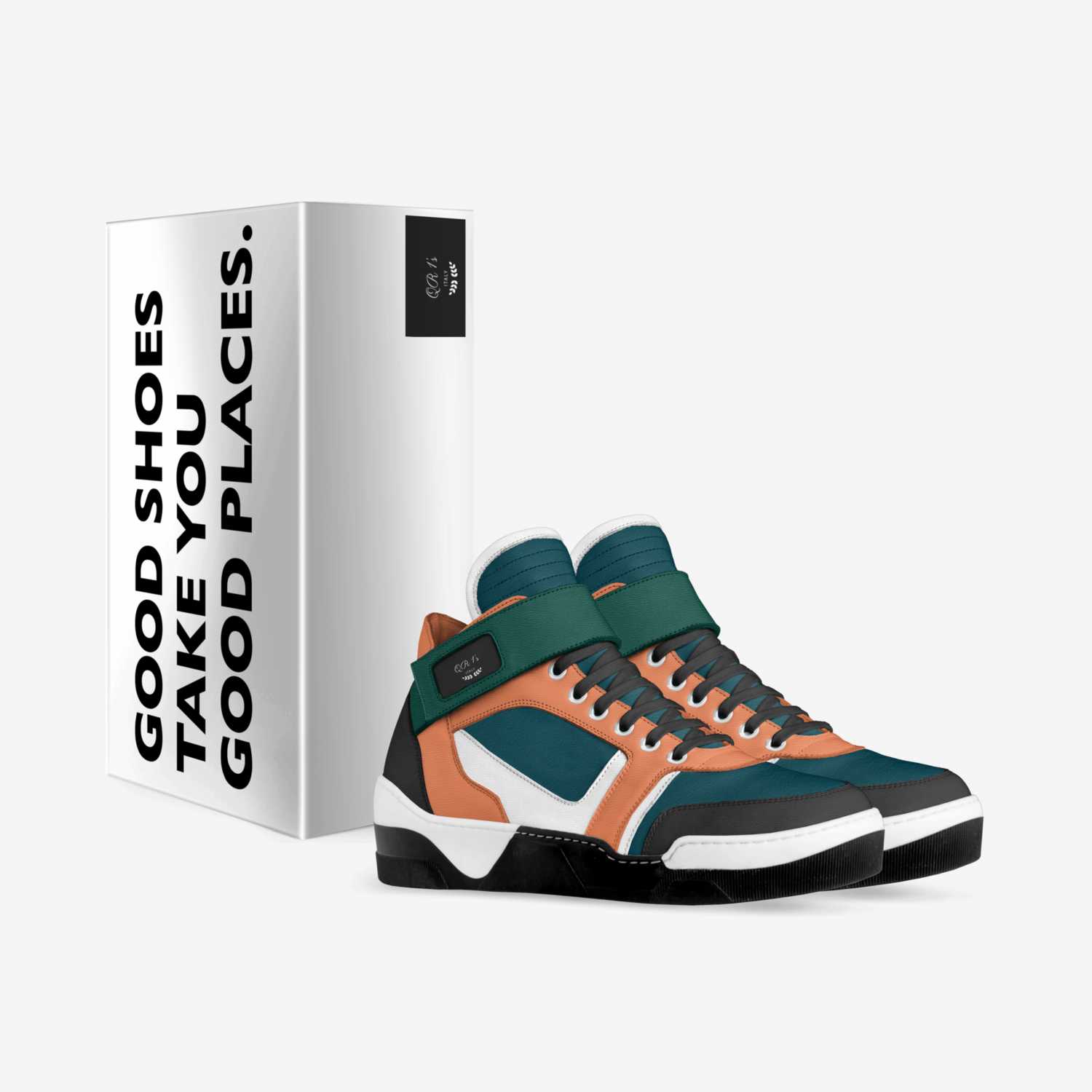 QR 1 custom made in Italy shoes by Quincy Roberts | Box view