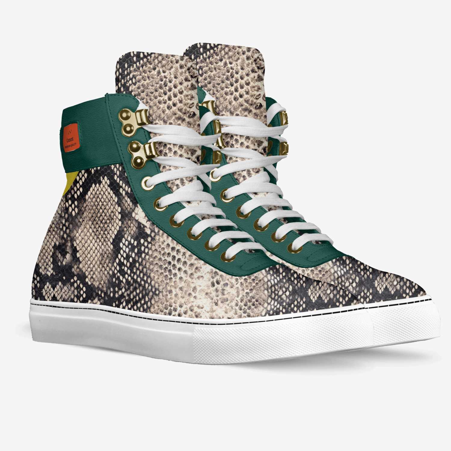Cement custom made in Italy shoes by Jeff Bjune | Double view