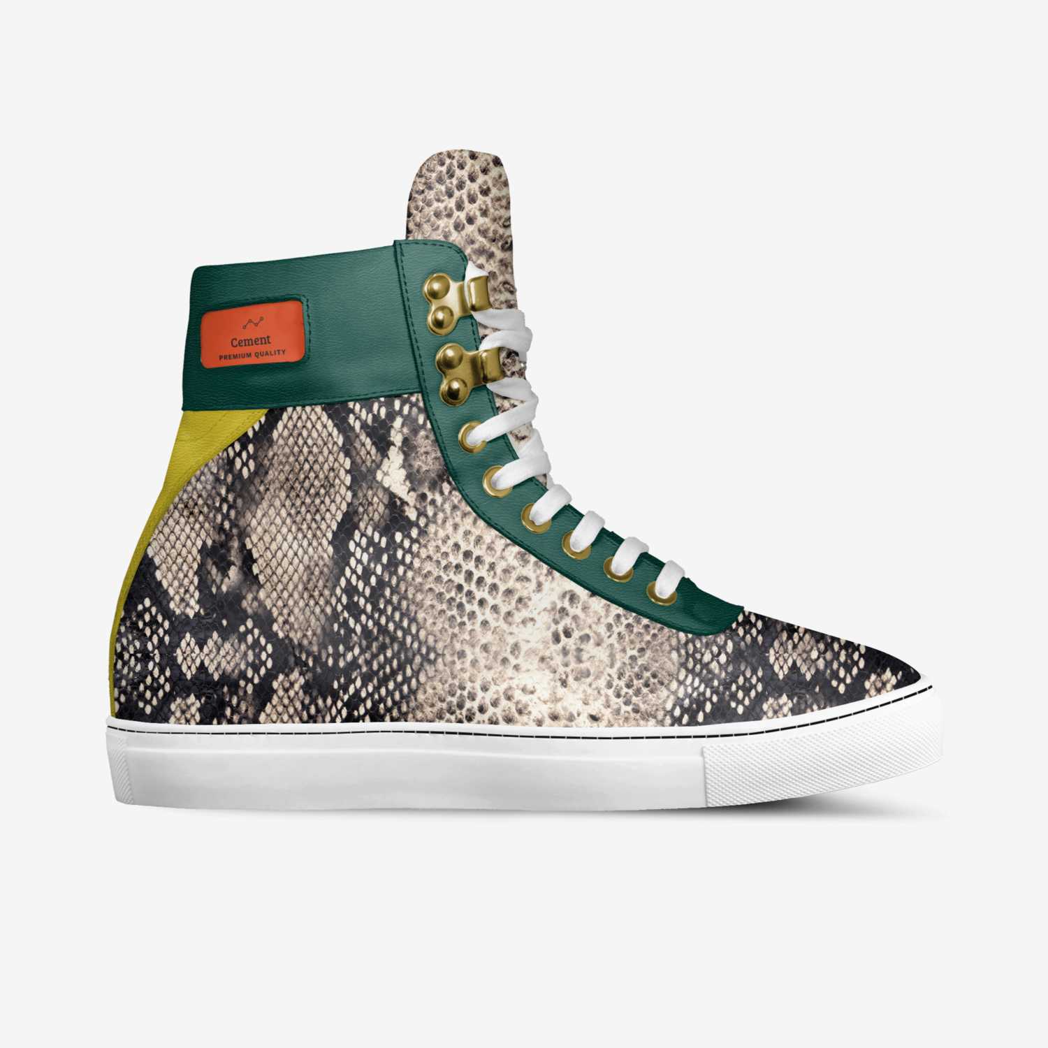 Cement custom made in Italy shoes by Jeff Bjune | Side view