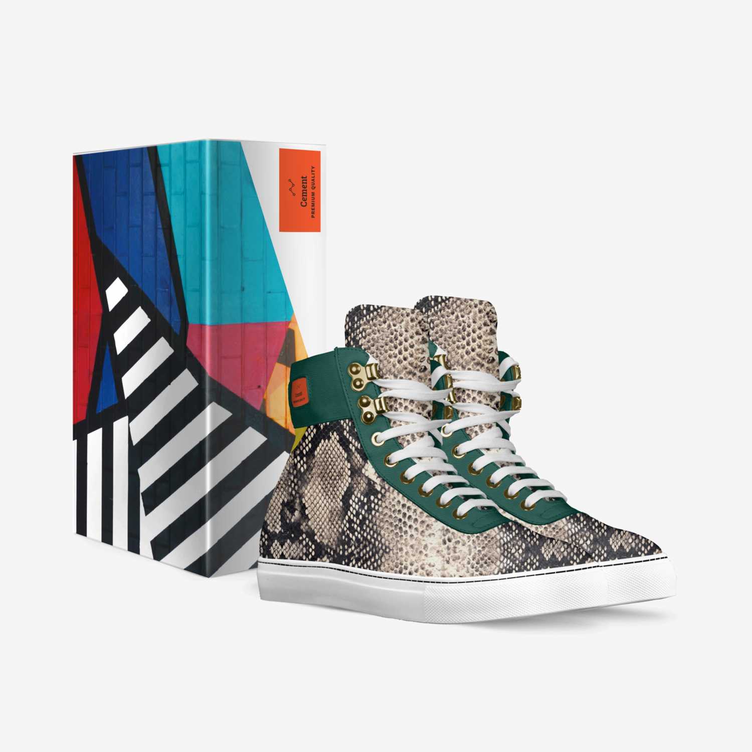 Cement custom made in Italy shoes by Jeff Bjune | Box view