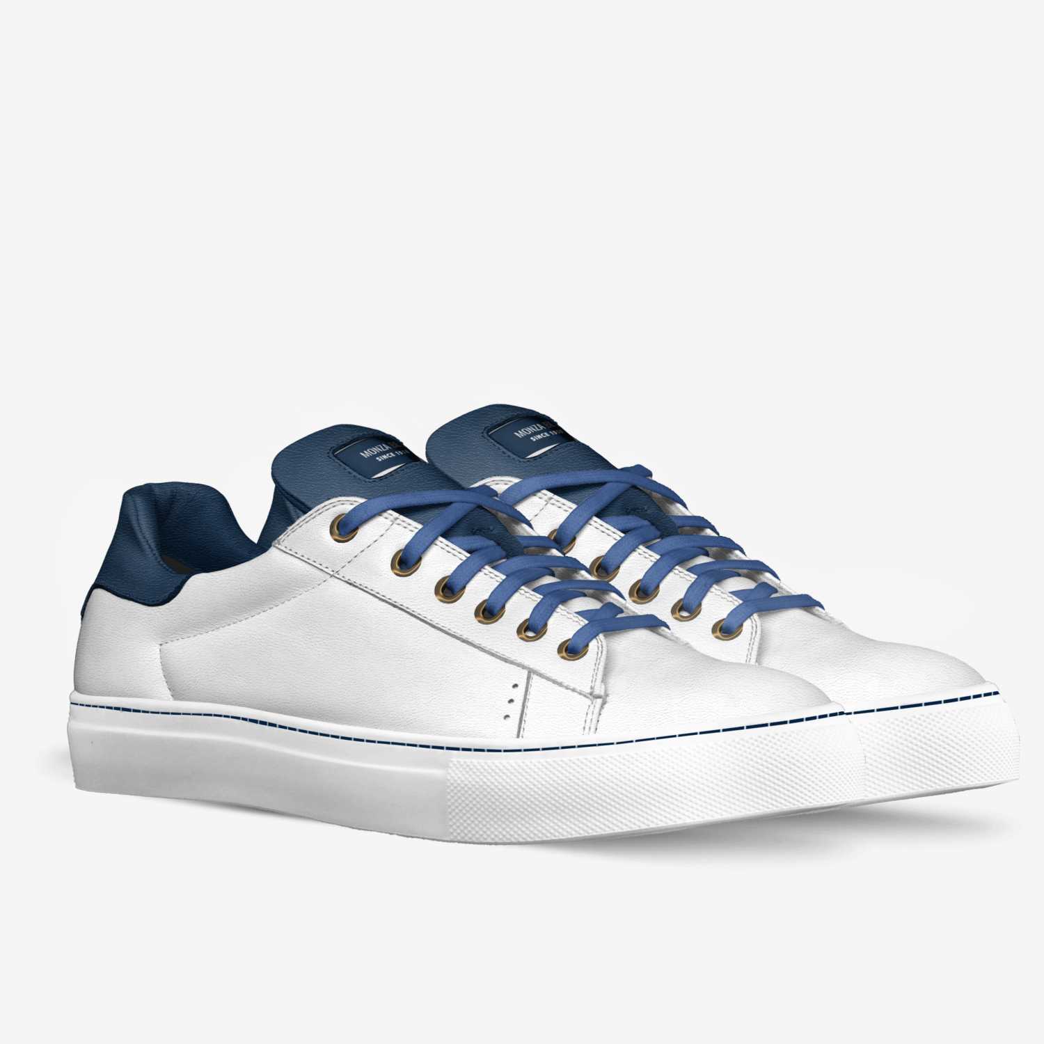 Monza Blu custom made in Italy shoes by Gavino Nishio | Double view