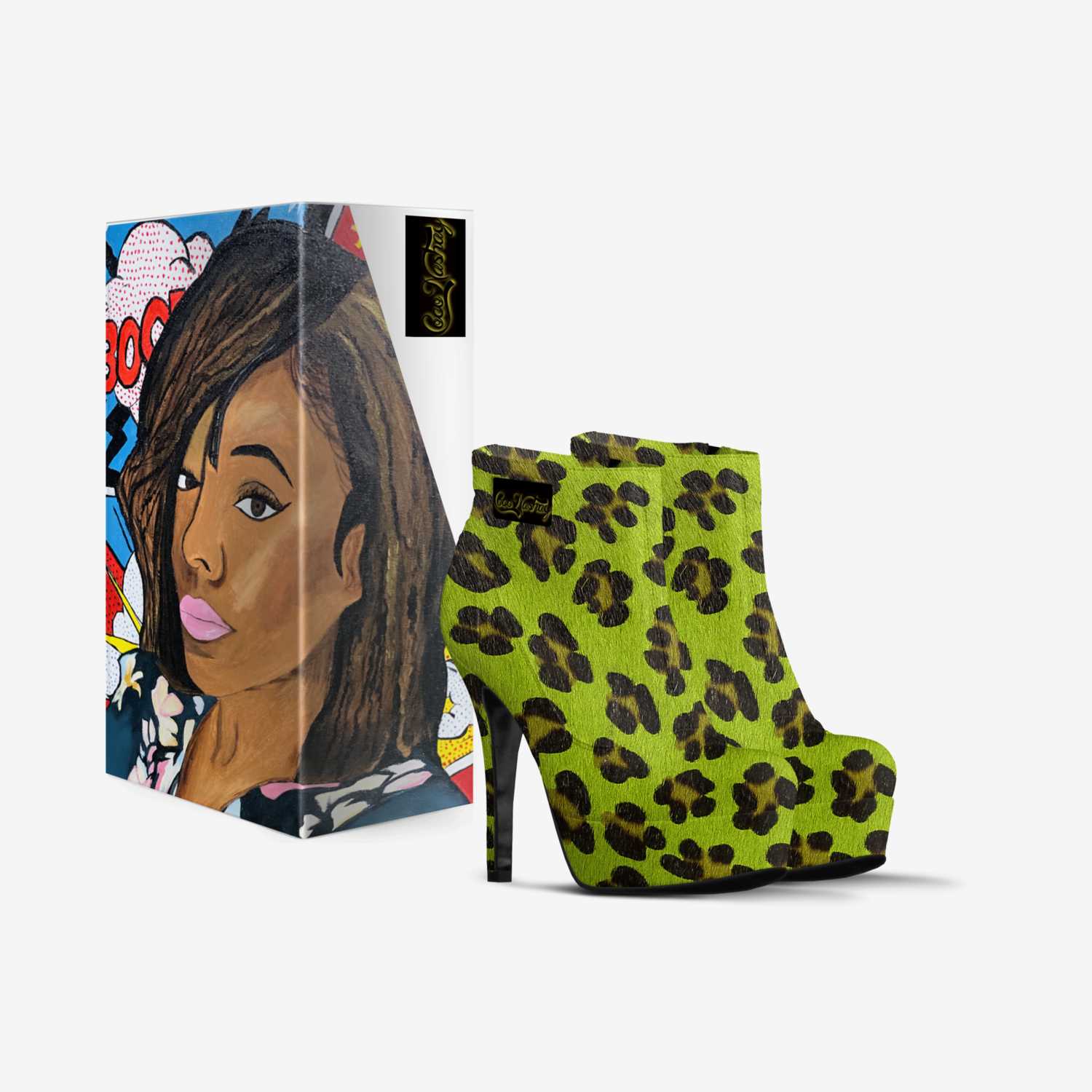 Hustle Mommy custom made in Italy shoes by Nakesha Caldwell | Box view