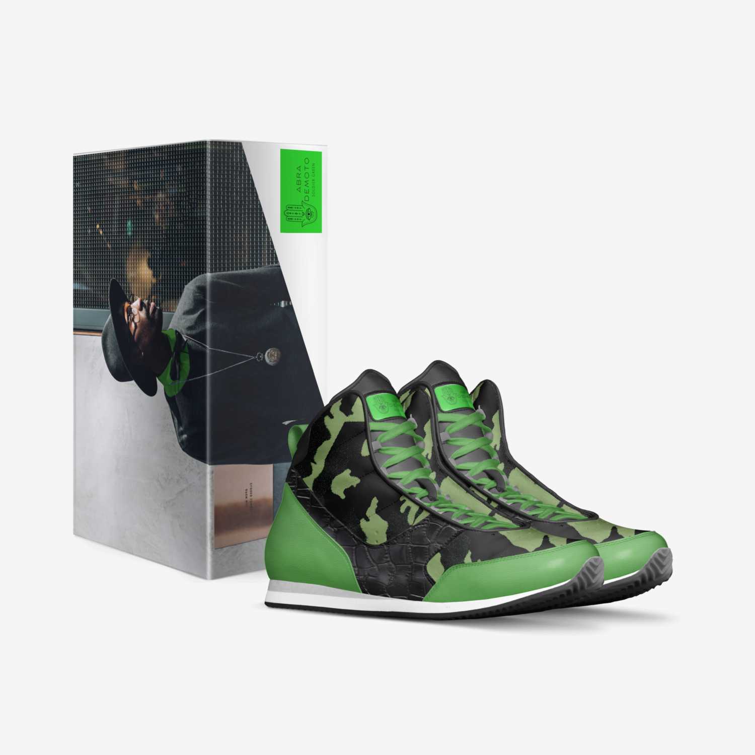 Soldier Green custom made in Italy shoes by Nicole Bethel | Box view