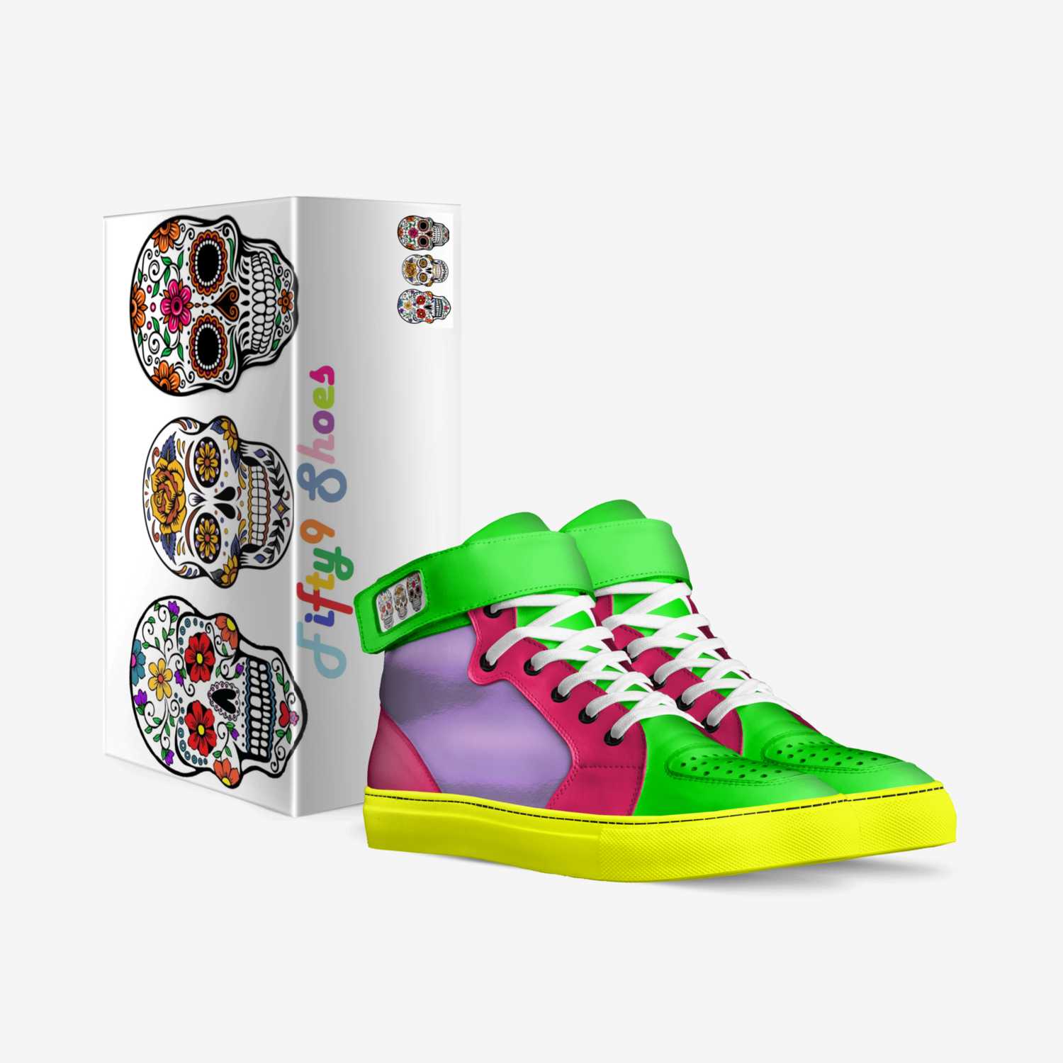 Dia De Los Muertos custom made in Italy shoes by Luke Trapp | Box view