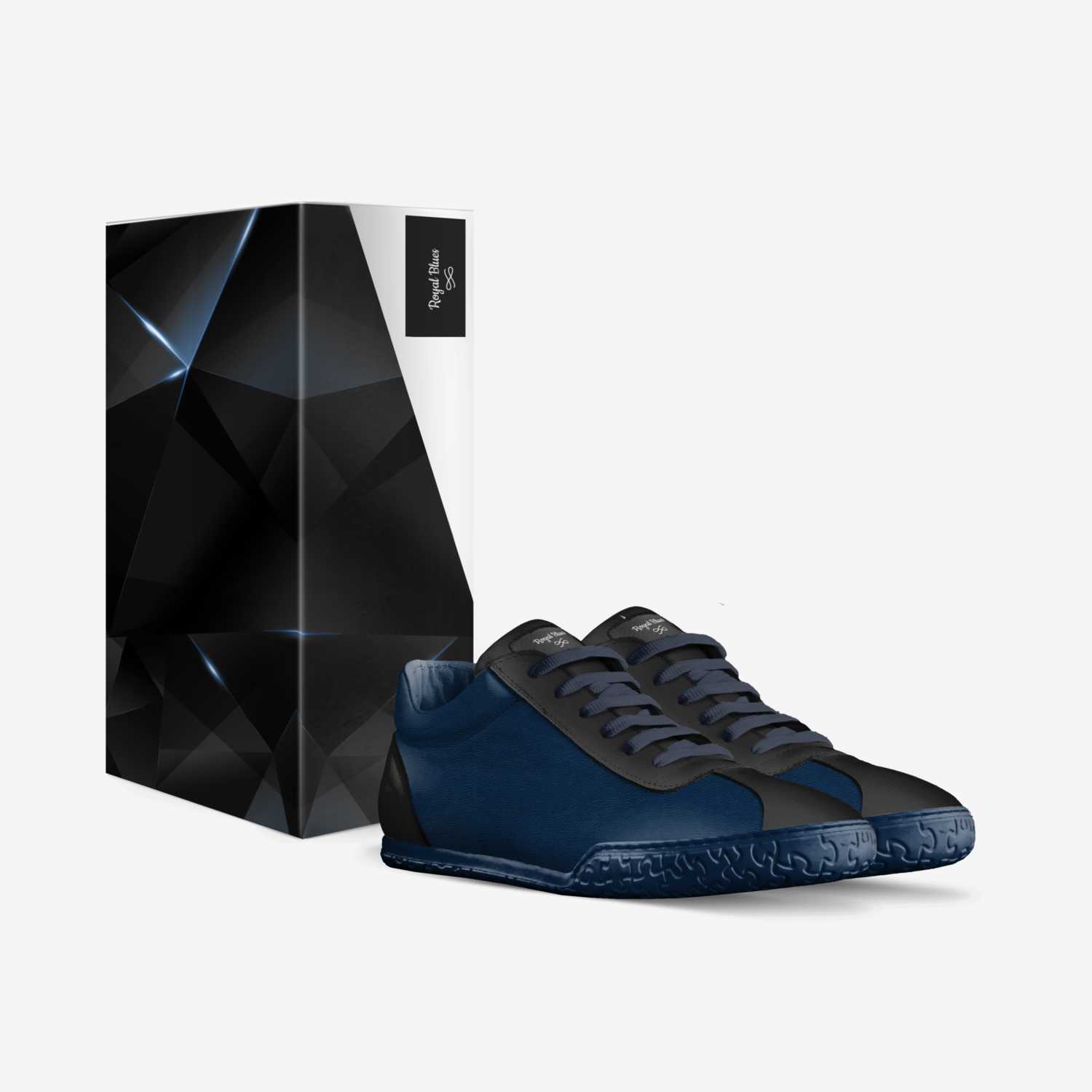 Royal Blues  custom made in Italy shoes by Arran Lett | Box view