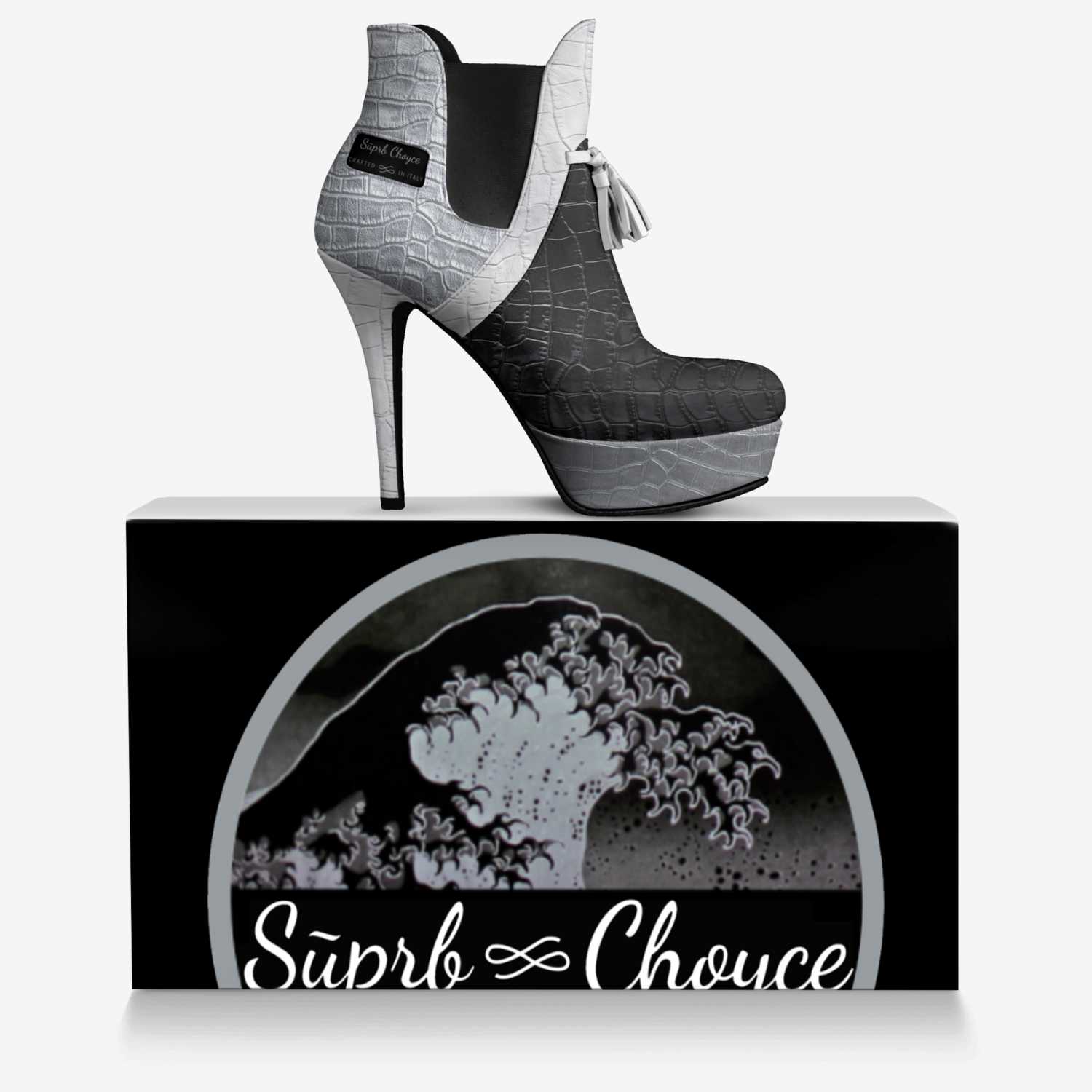 Sūprb Choyce  custom made in Italy shoes by Omari Choyce | Over box view