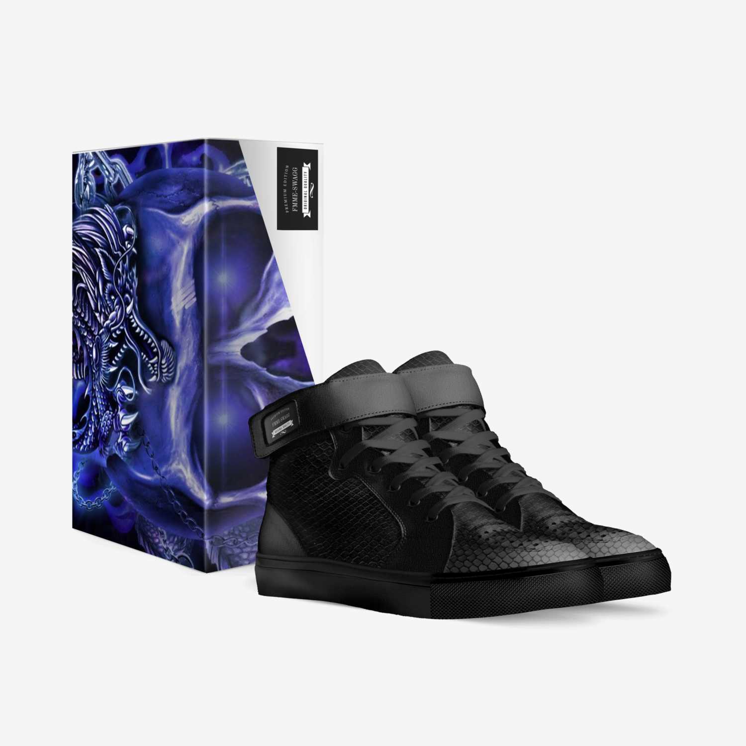 Black Ice  custom made in Italy shoes by Angel Lee | Box view
