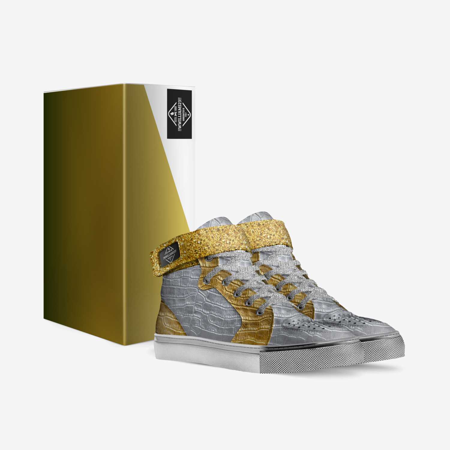 Silver & Gold custom made in Italy shoes by Justin Williams | Box view