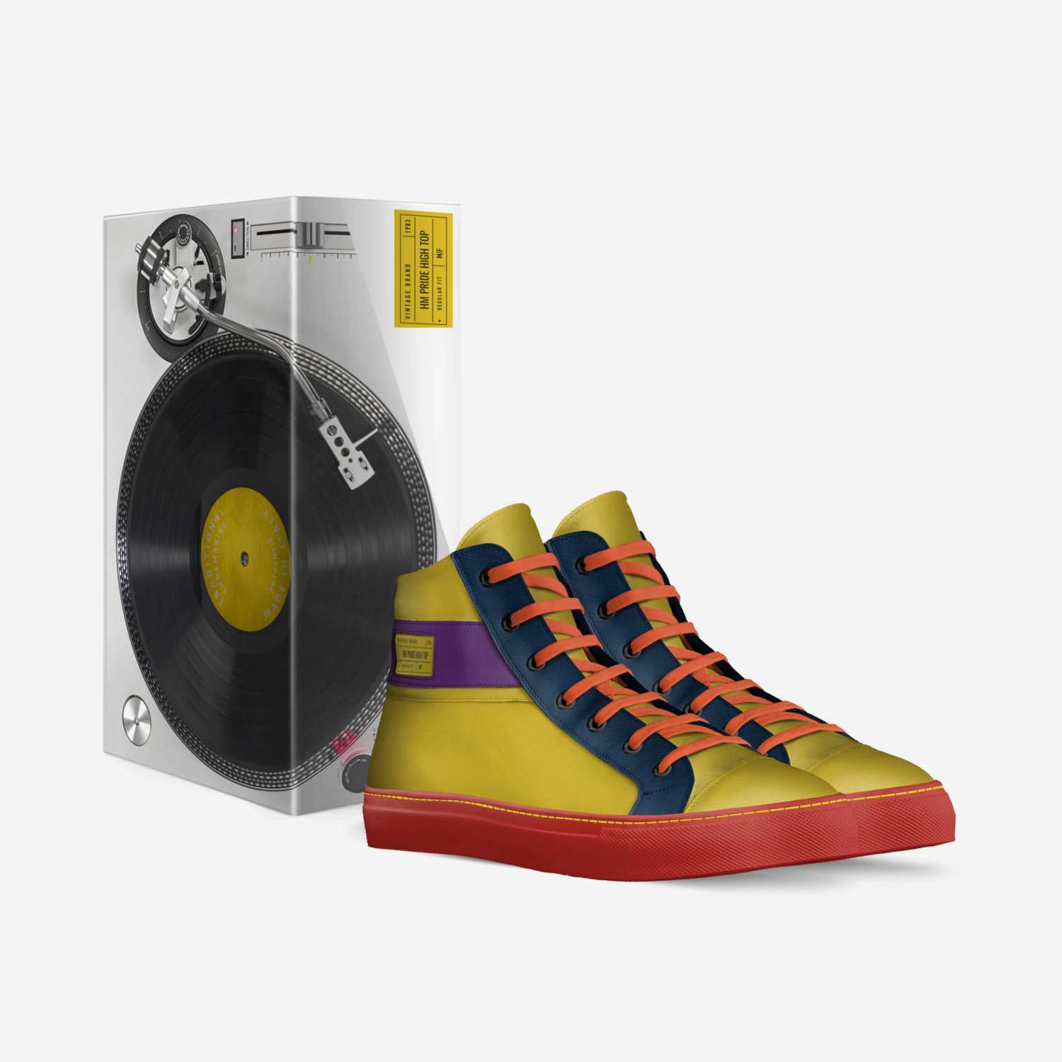 HM Pride High Top custom made in Italy shoes by The Diva Lyn | Box view