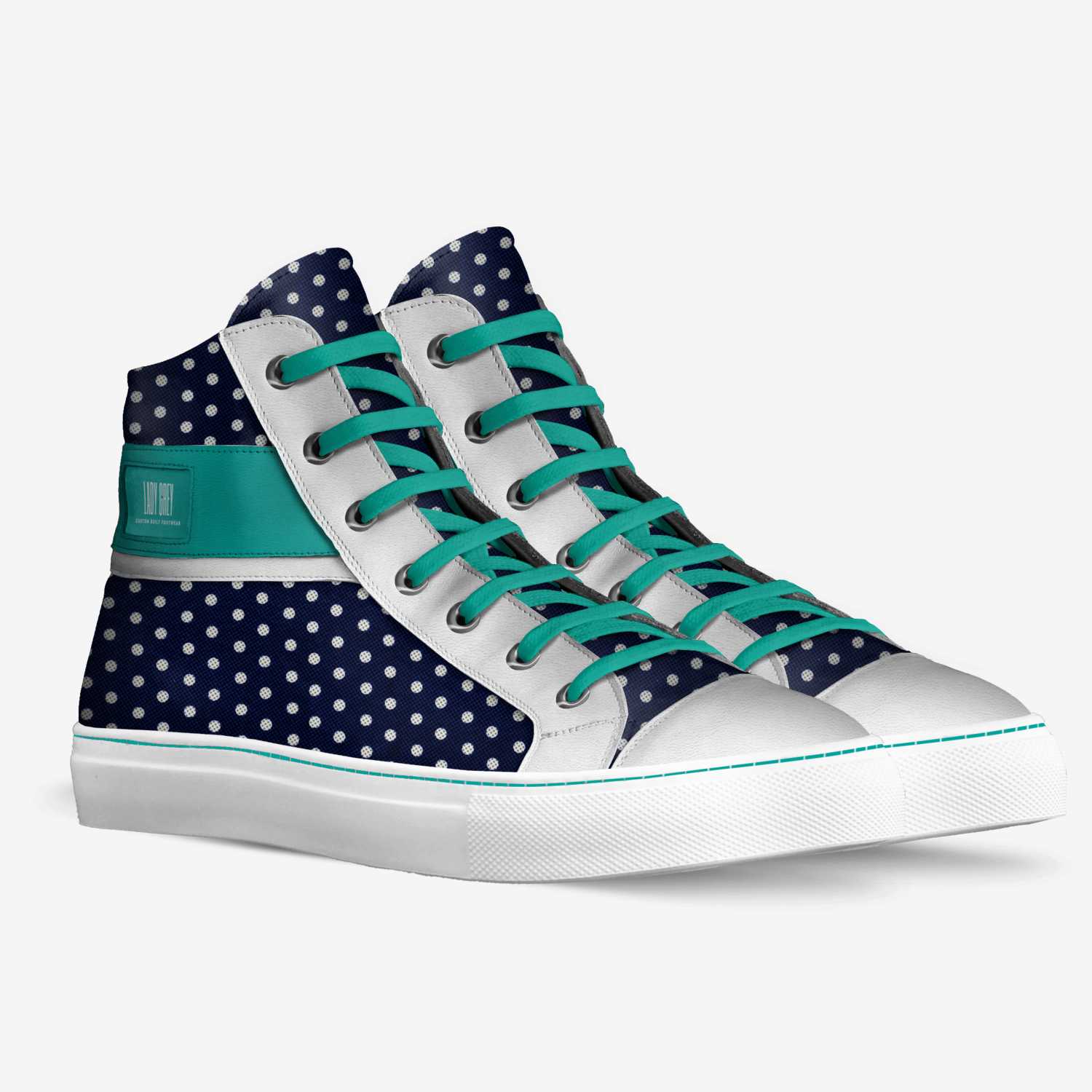 LG Dot custom made in Italy shoes by Lady Grey | Double view