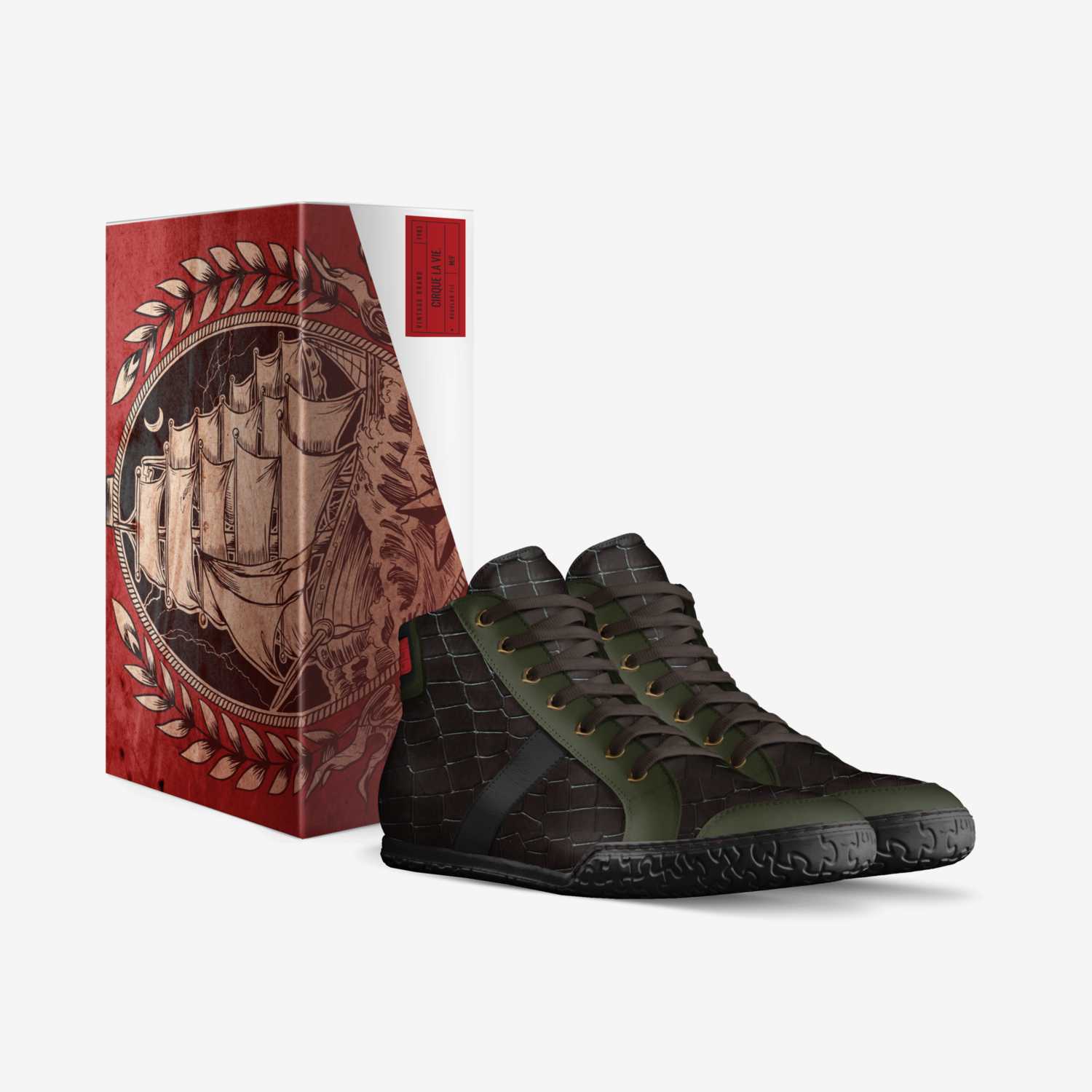 The Viking custom made in Italy shoes by Monsters And Maniacs | Box view