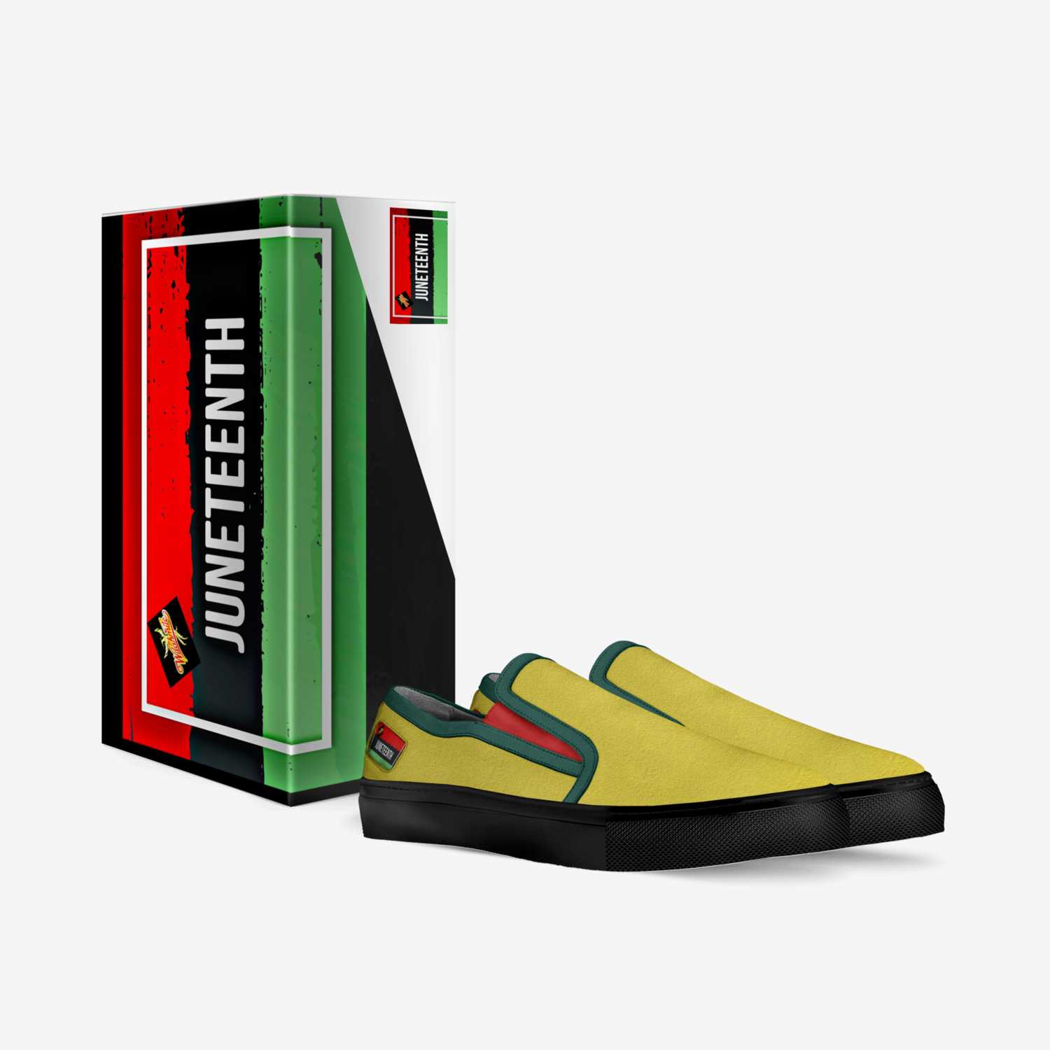 Juneteenth Salute custom made in Italy shoes by Wilah Journey | Box view