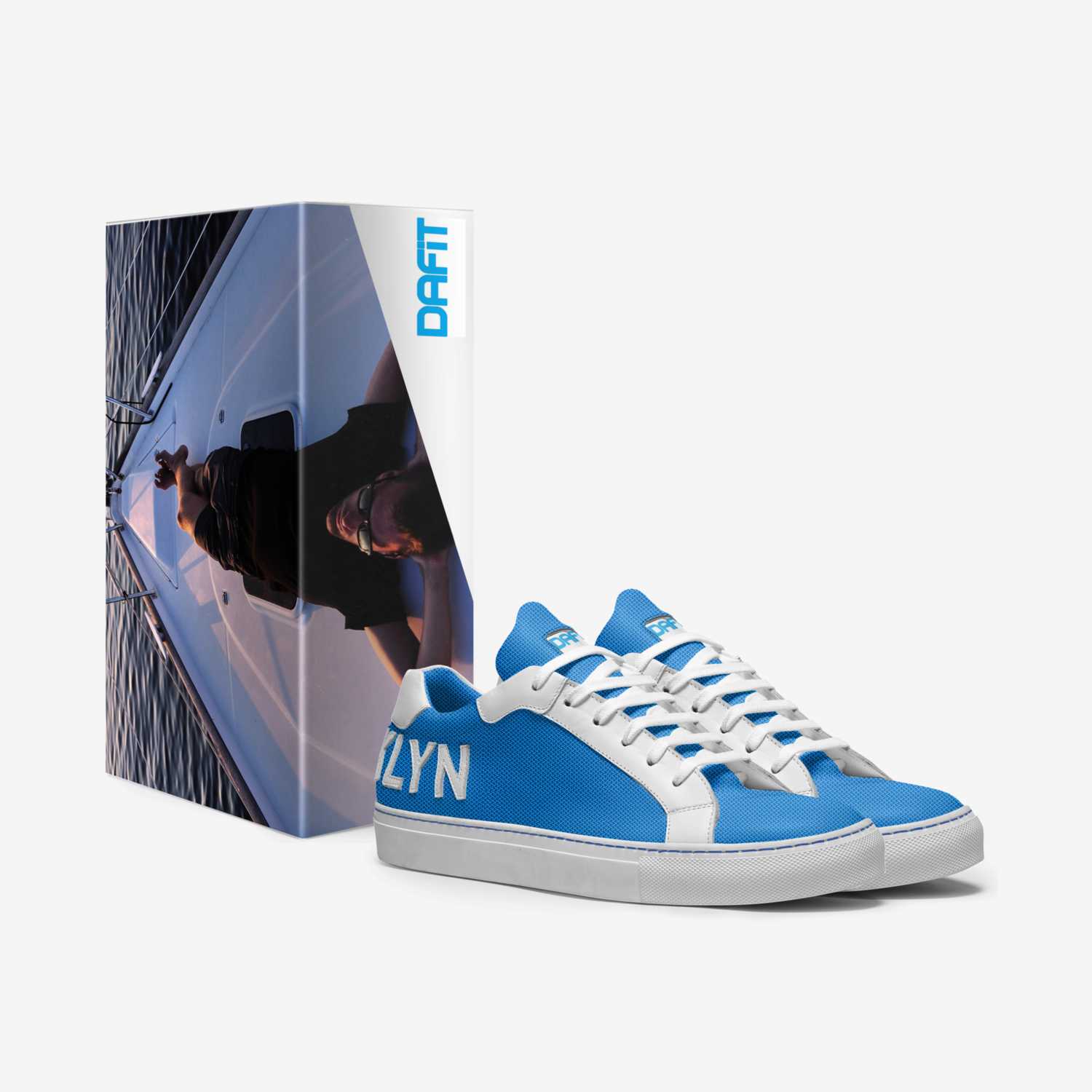 DAFIT BLEU custom made in Italy shoes by Michael Brownlee | Box view