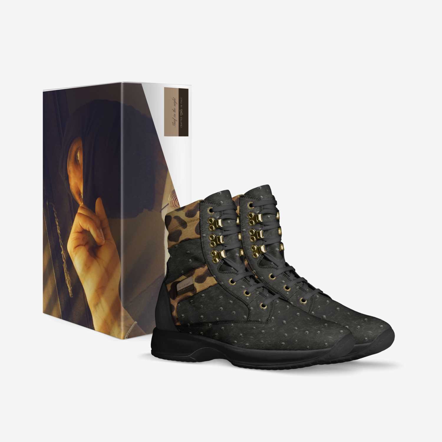 Thief in the night custom made in Italy shoes by Jibri Mcnair | Box view