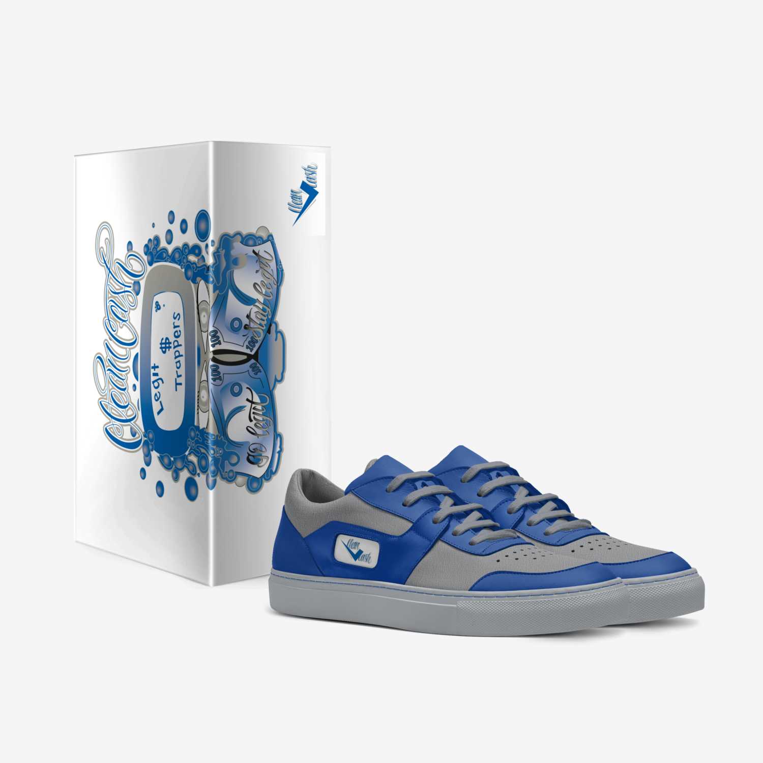 Clean cash low top custom made in Italy shoes by Deon Landry | Box view