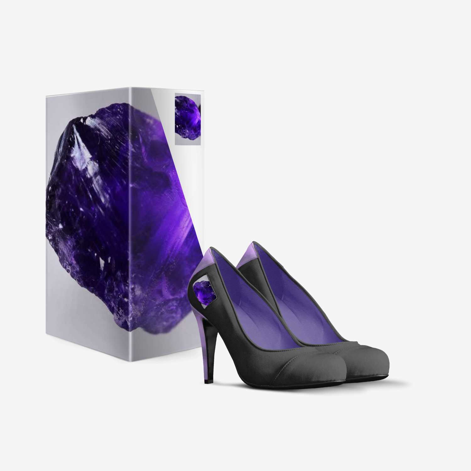 Purple Stones  custom made in Italy shoes by Cedric Harris | Box view