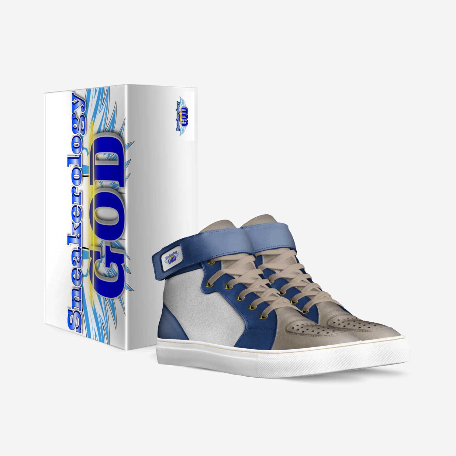 Sneakerology God custom made in Italy shoes by Kenneth Willhite Mr. | Box view