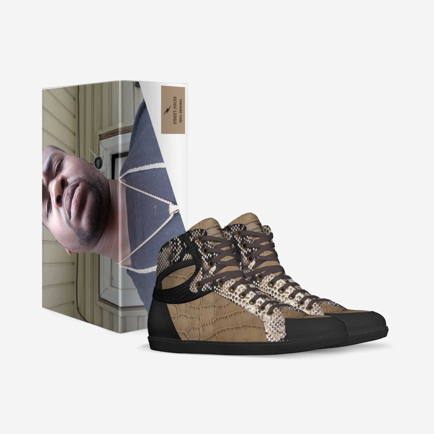Street Juices custom made in Italy shoes by Leotis Anderson | Box view