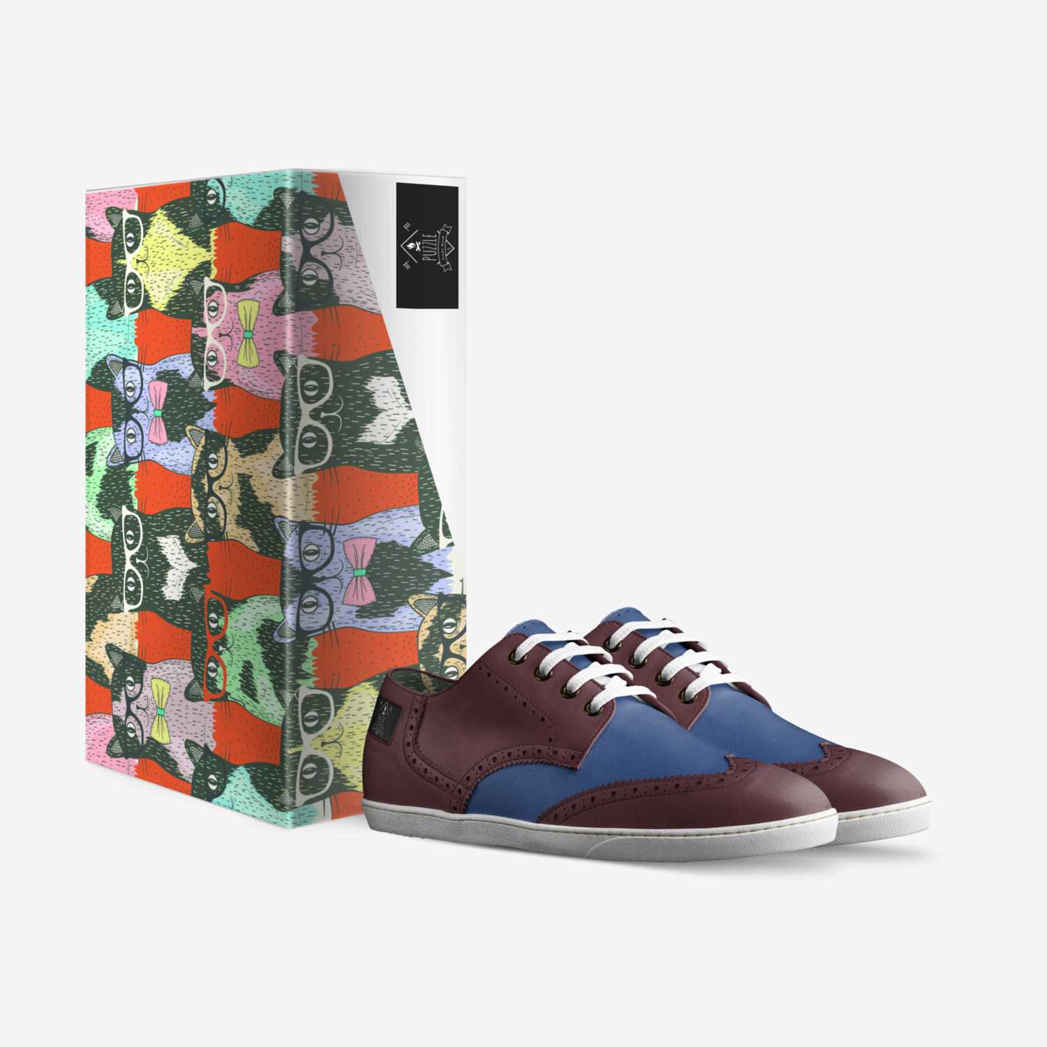 Puzzle custom made in Italy shoes by Sean O'Brien | Box view