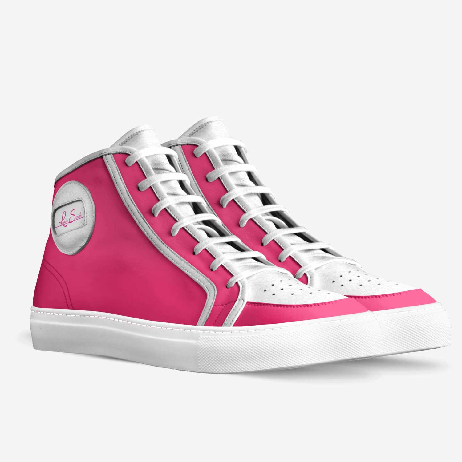 PINK101 custom made in Italy shoes by Liam Suede | Double view