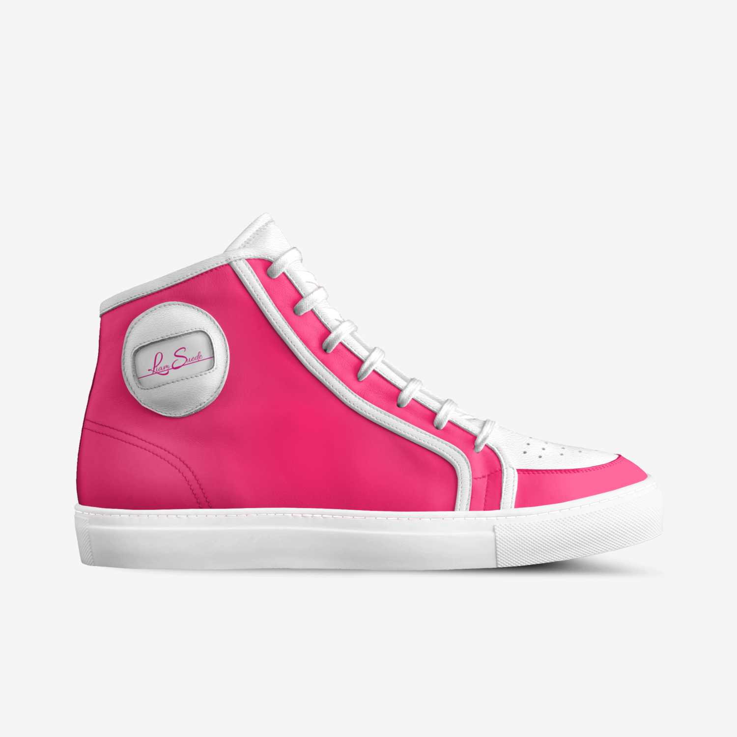 PINK101 custom made in Italy shoes by Liam Suede | Side view