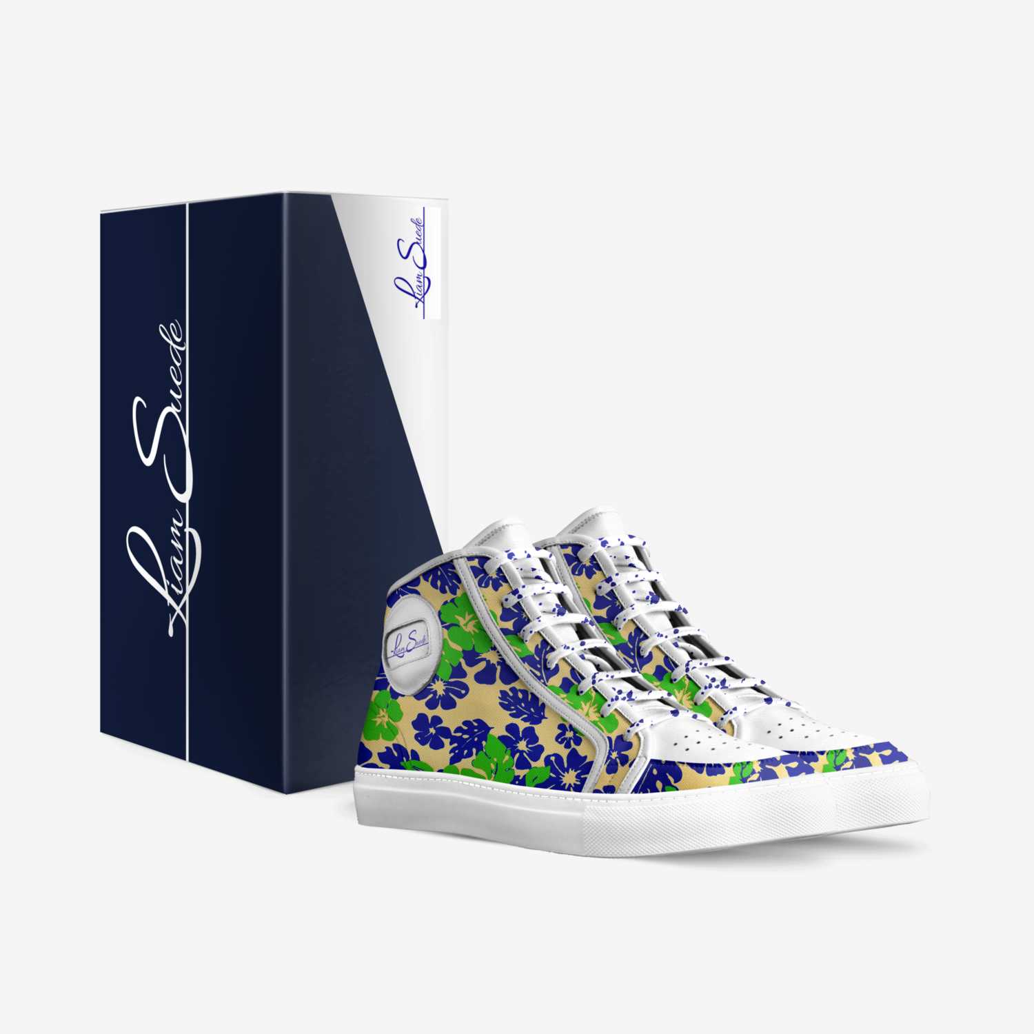 floral series custom made in Italy shoes by Liam Suede | Box view