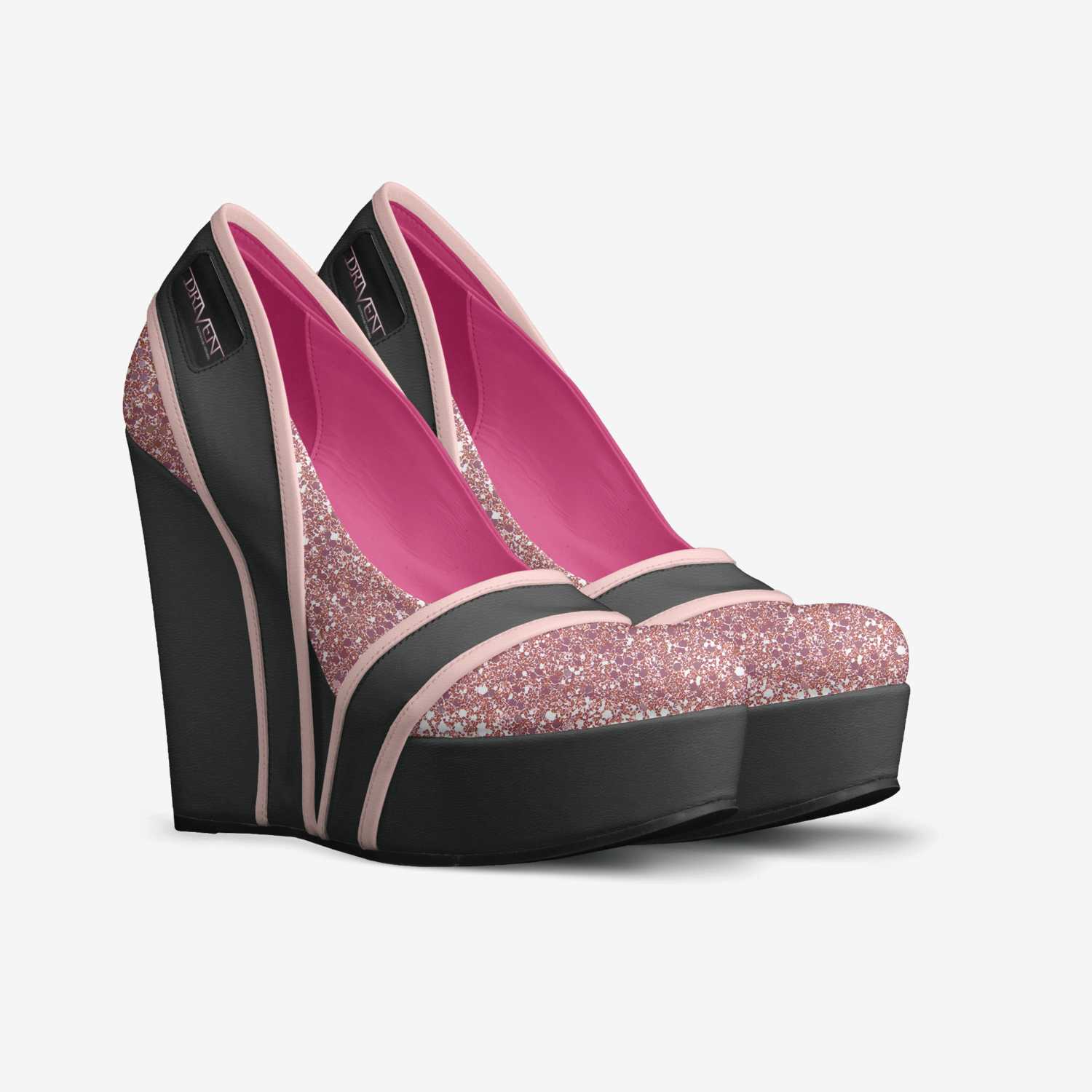 Driven Pink ice custom made in Italy shoes by Jason Oberly | Double view