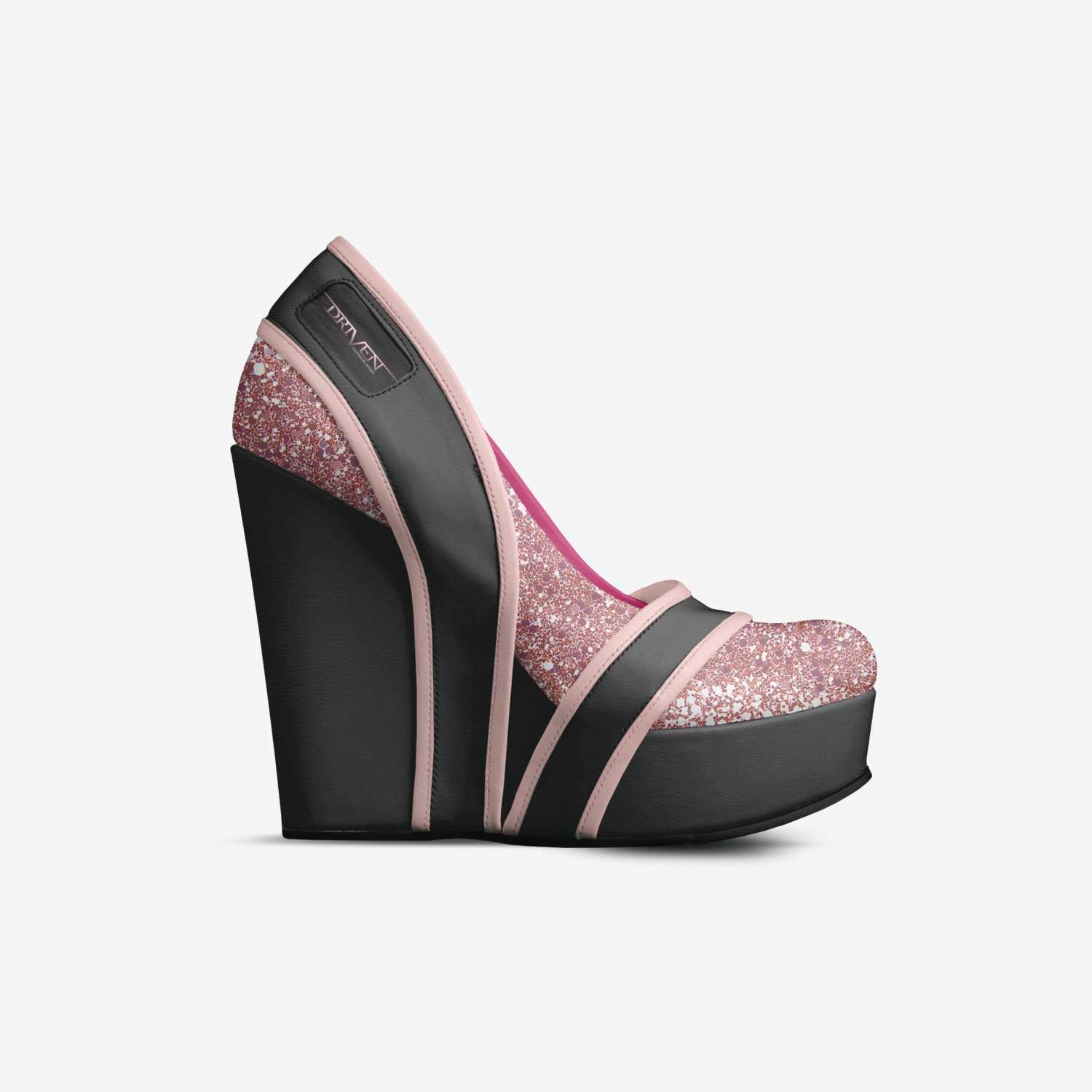 Driven Pink ice custom made in Italy shoes by Jason Oberly | Side view