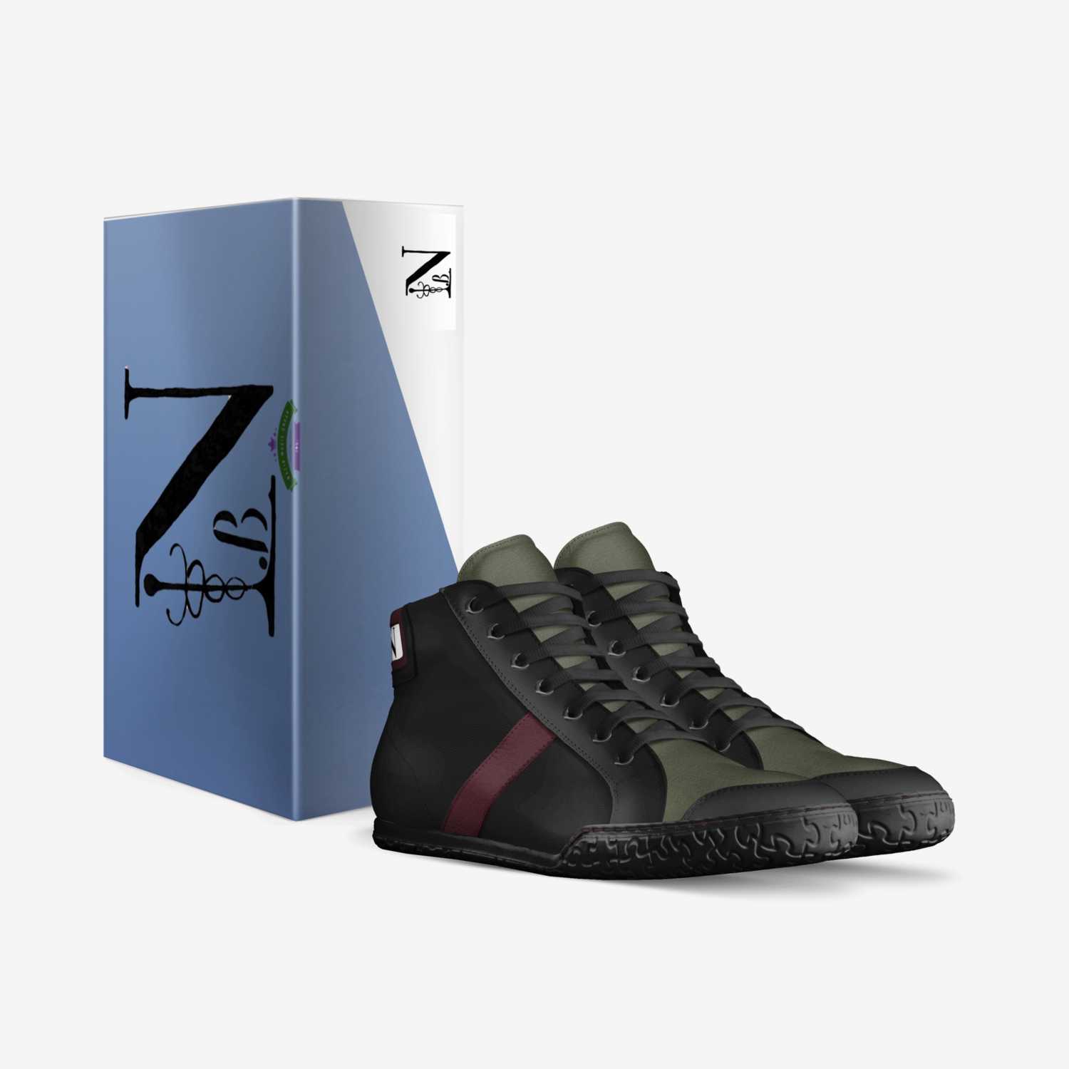 Nerdie Blaq x1 custom made in Italy shoes by Cornelius Bowser Jr | Box view