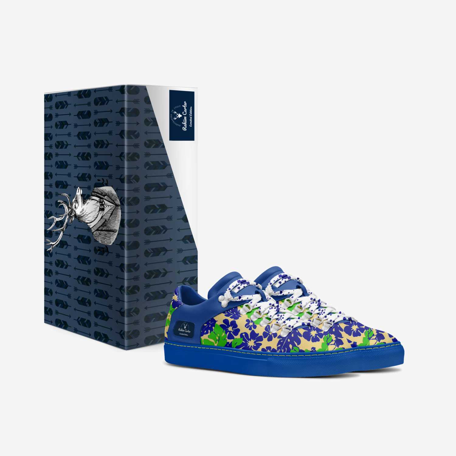 Rahiim Carter custom made in Italy shoes by Cj Butterfleye | Box view