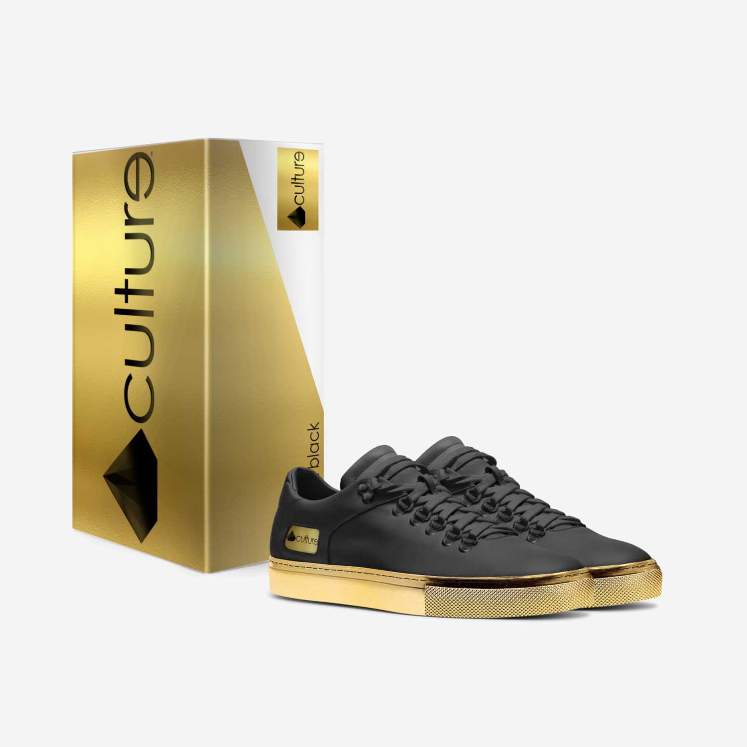 Black & Gold X custom made in Italy shoes by Edward Griffin | Box view