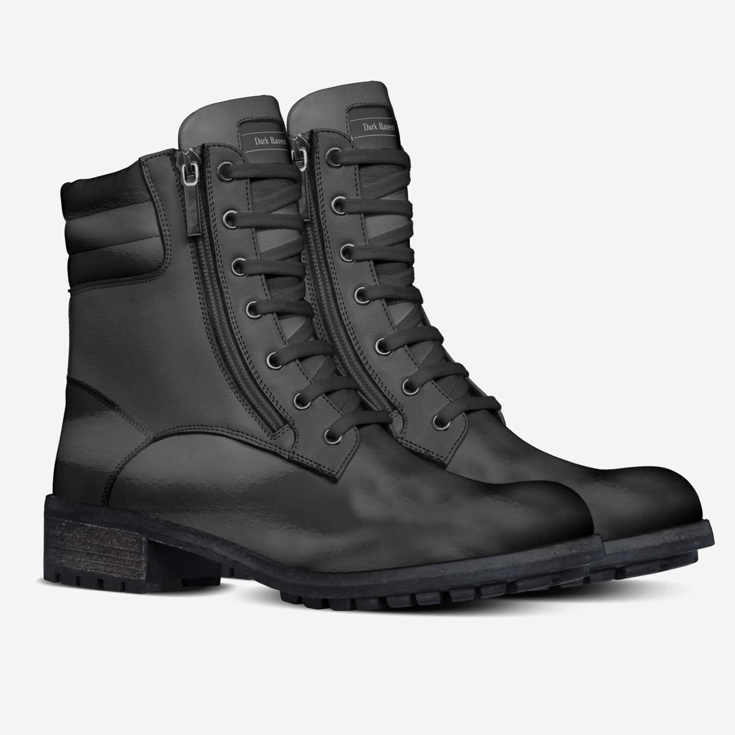Dark Raven custom made in Italy shoes by William Ross | Double view
