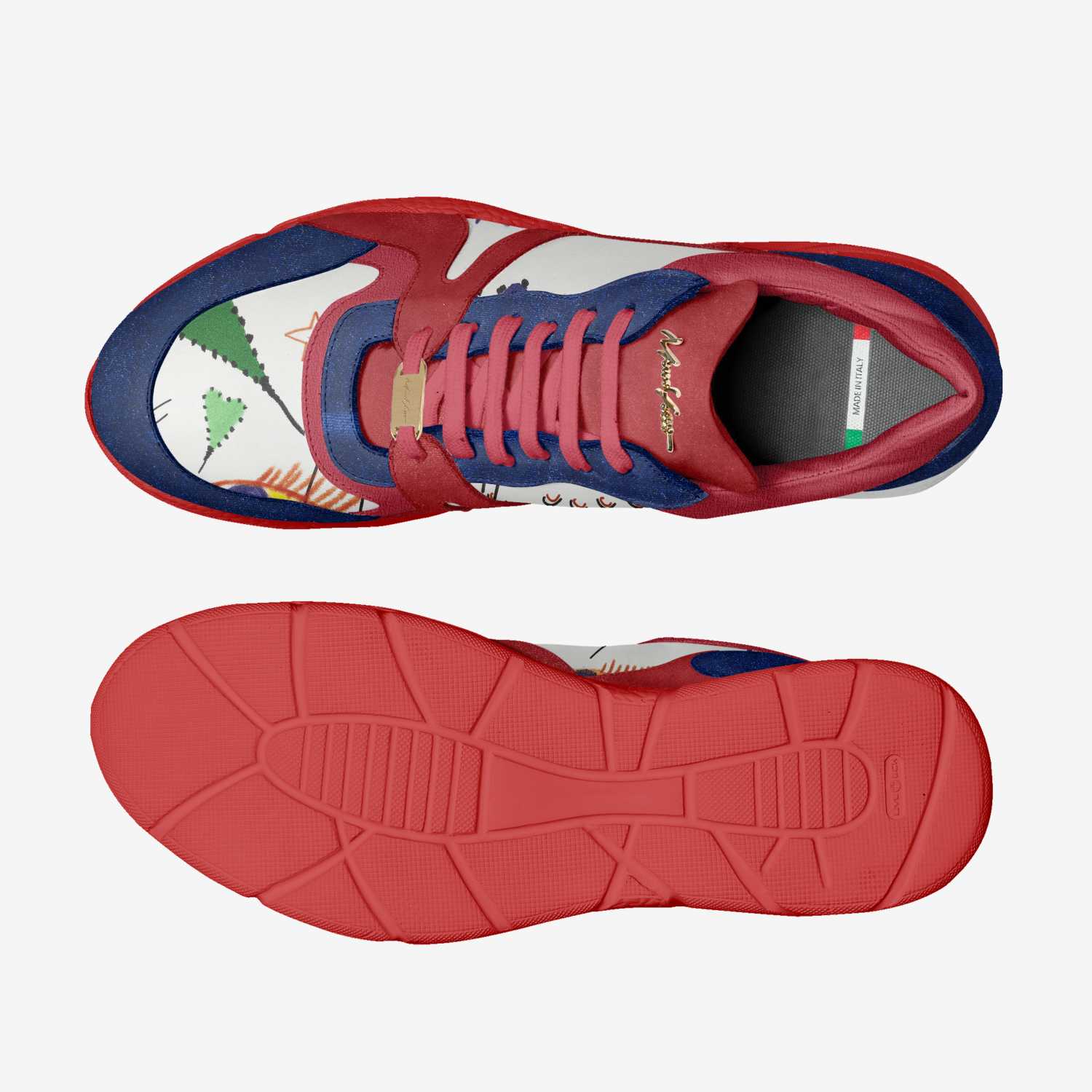 Nem P50 custom made in Italy shoes by Moneyatti Brand | Top view