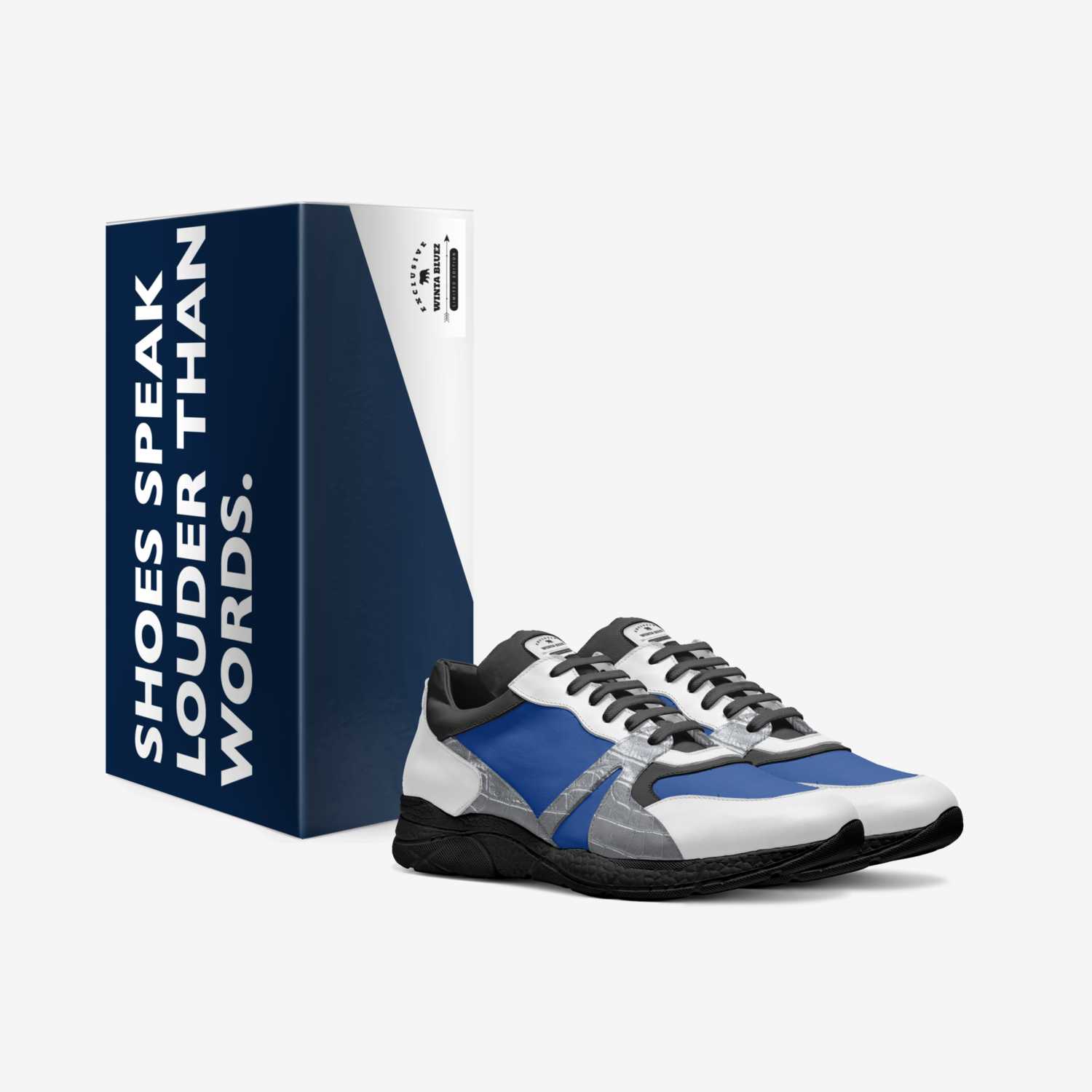 WINTA BLUEZ custom made in Italy shoes by Lyrell Barfield | Box view