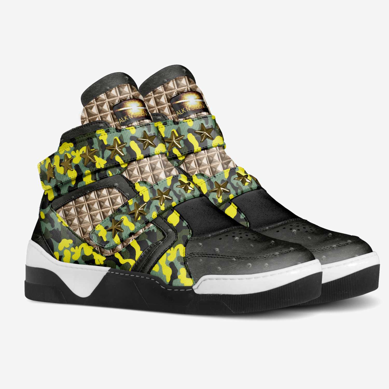 EMOJI SNEAKERS custom made in Italy shoes by Cedric Harris | Double view
