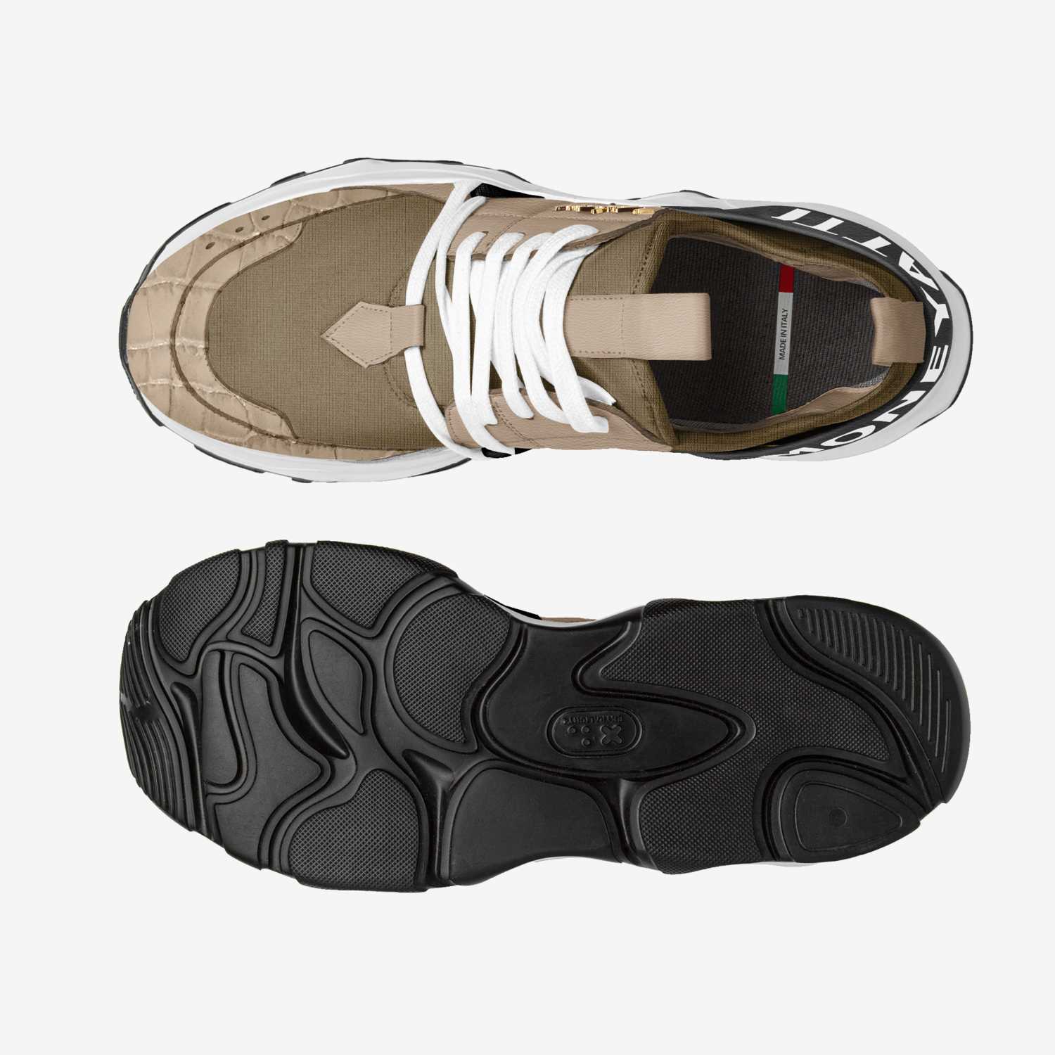 Victory 052 custom made in Italy shoes by Moneyatti Brand | Top view