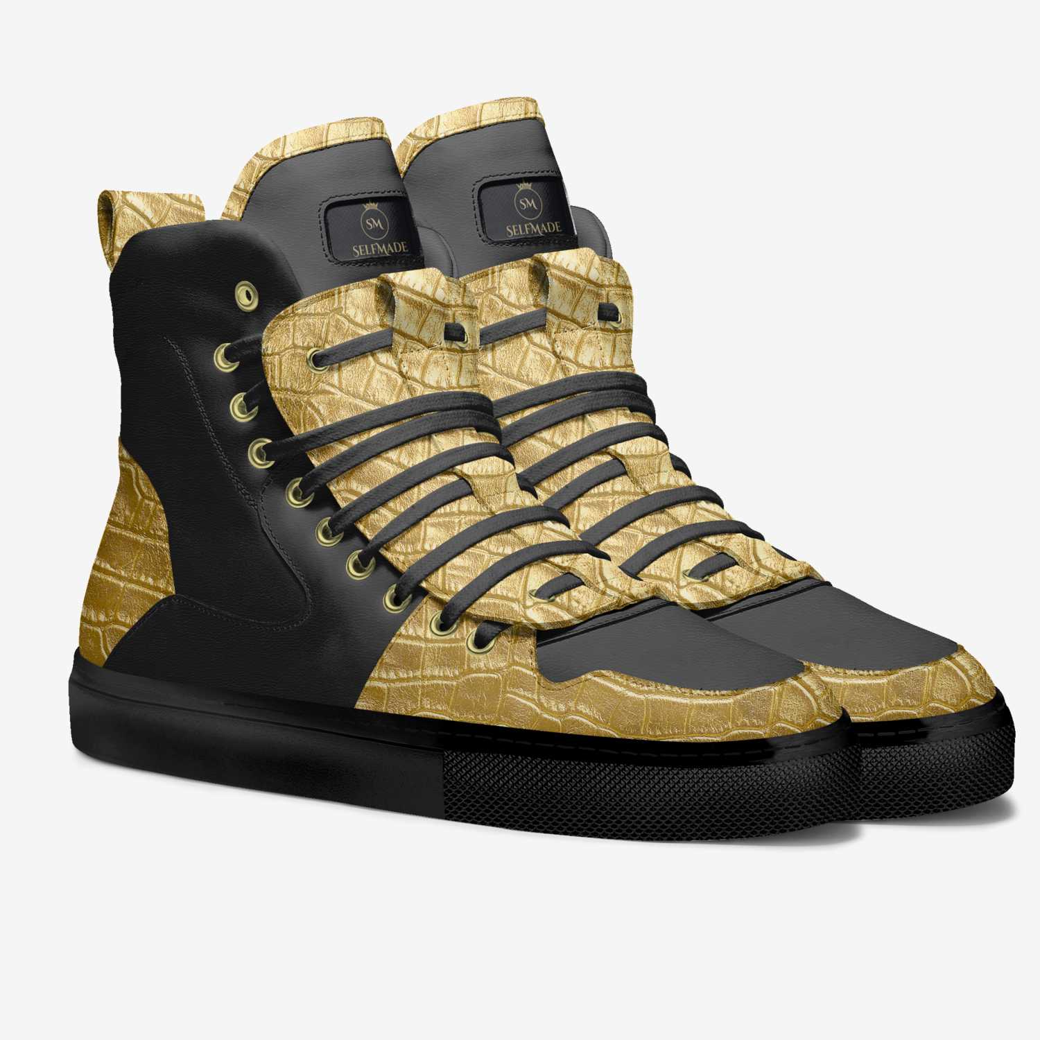 Black Royalty  custom made in Italy shoes by Brian Washington | Double view