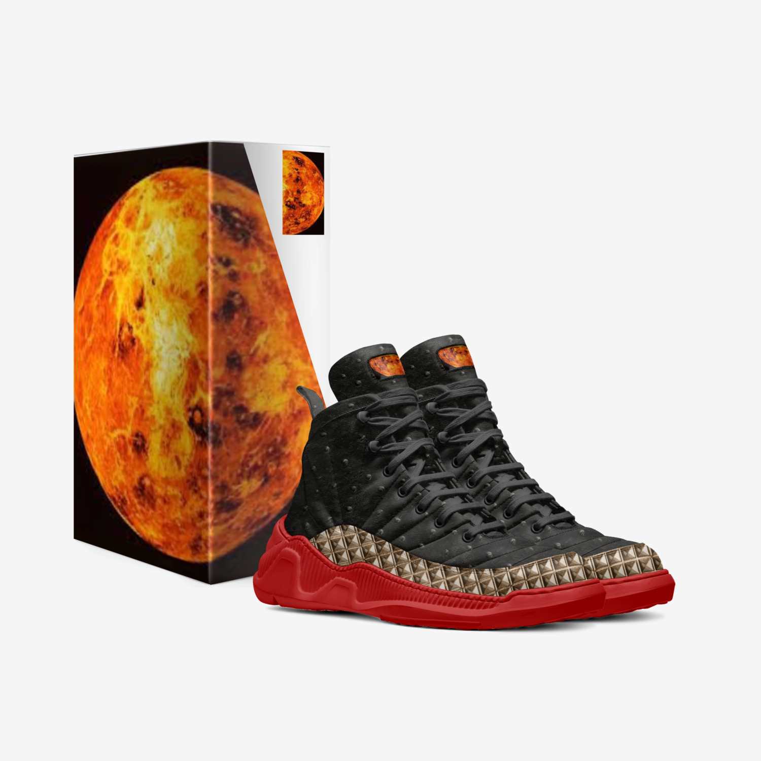 MERCURY RED DRIP custom made in Italy shoes by Cedric Harris | Box view