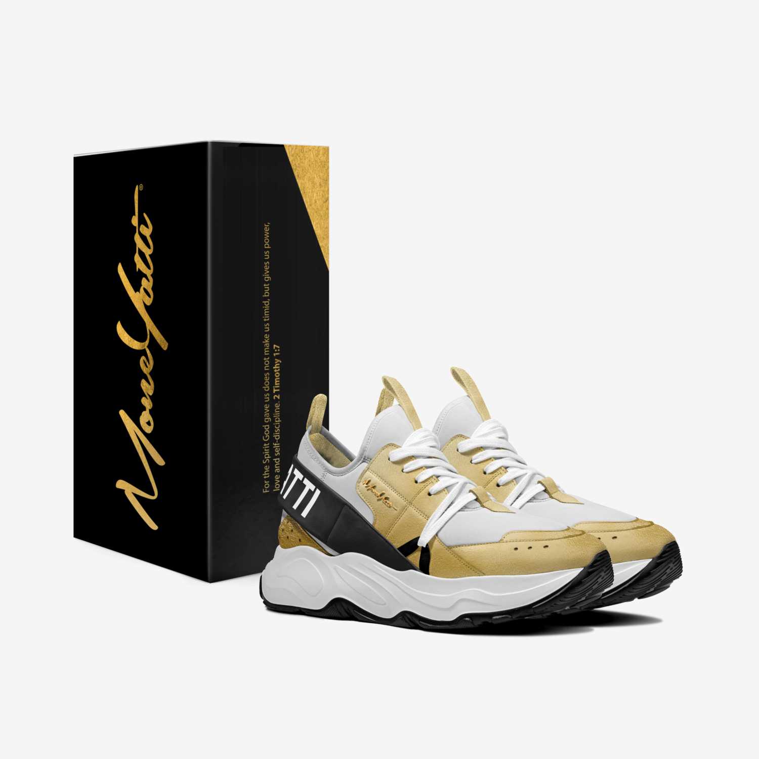 VICTORY GOLD custom made in Italy shoes by Moneyatti Brand | Box view