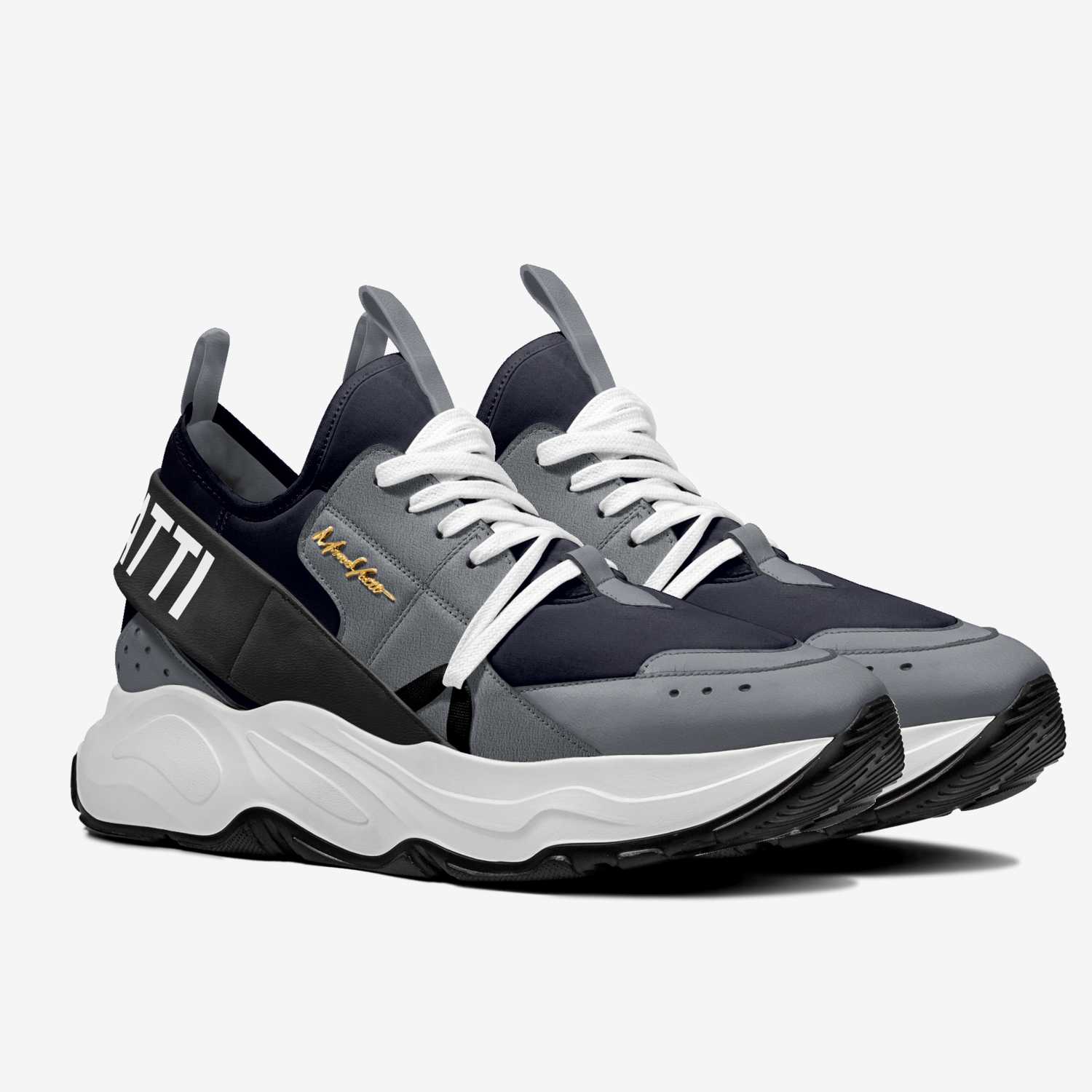 Victory 090 custom made in Italy shoes by Moneyatti Brand | Double view