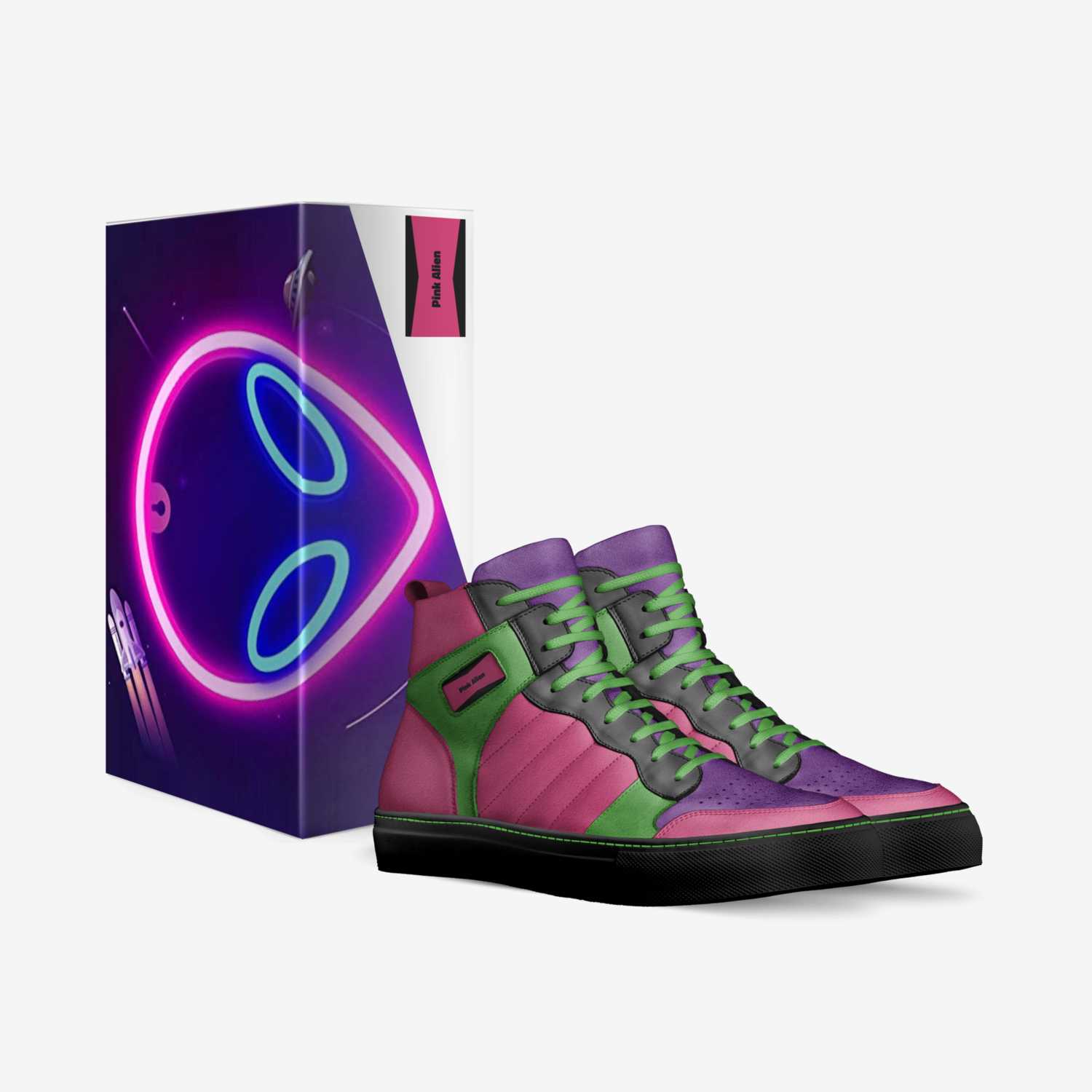 Pink Alien  custom made in Italy shoes by Christine Allen | Box view