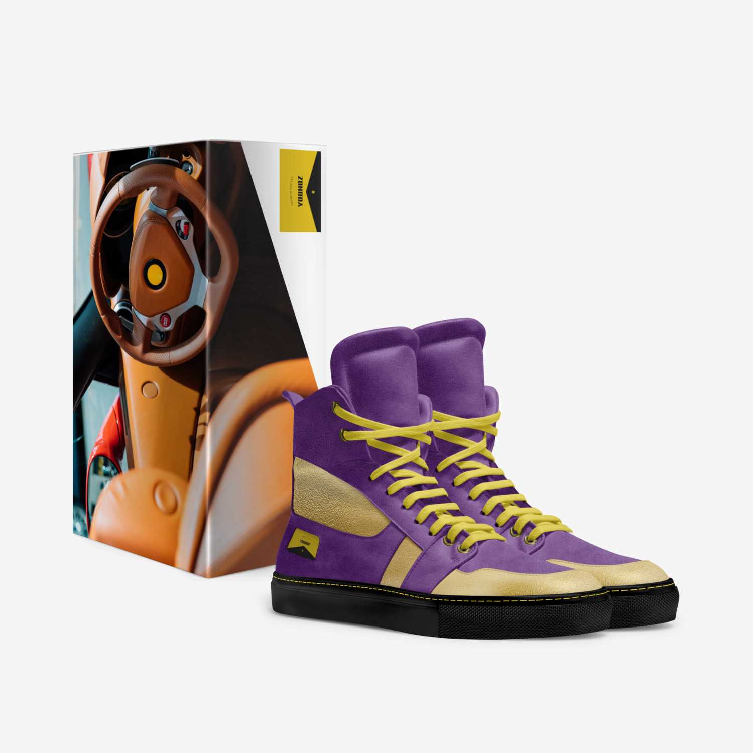 YOUNOZ GRAPE GOLD custom made in Italy shoes by Laurence D’bourbon-gaston | Box view