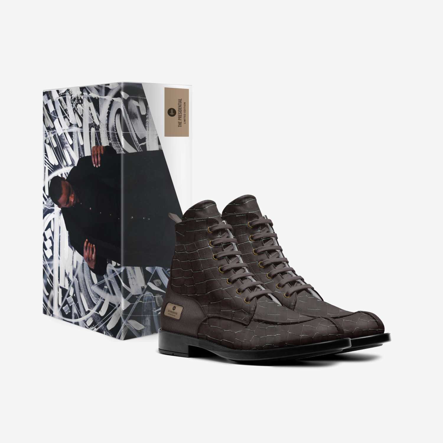 The Presidential custom made in Italy shoes by Takiya Robinson | Box view