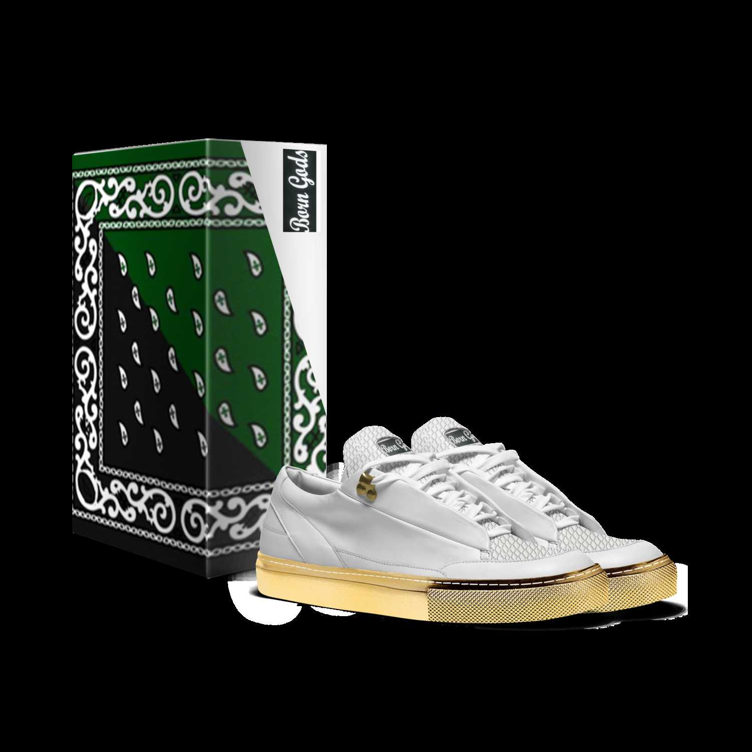 White snake gold A Custom Shoe concept by Rashawn Reape